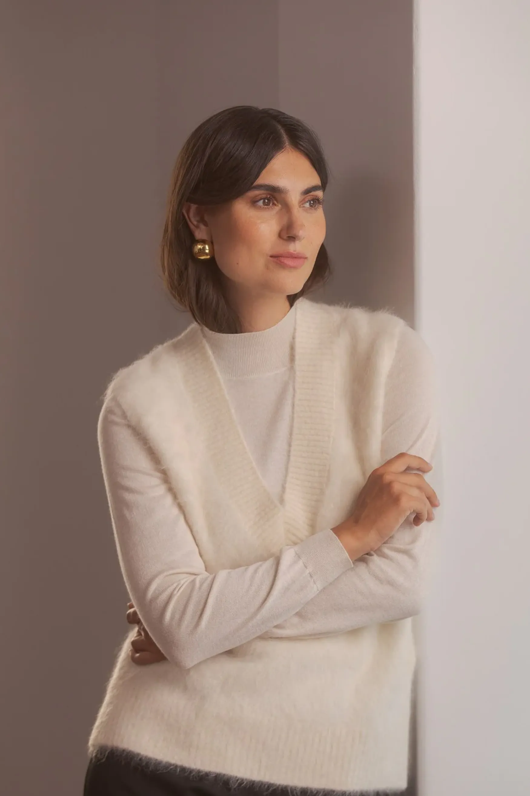Hot Original Story Ali vest, cream