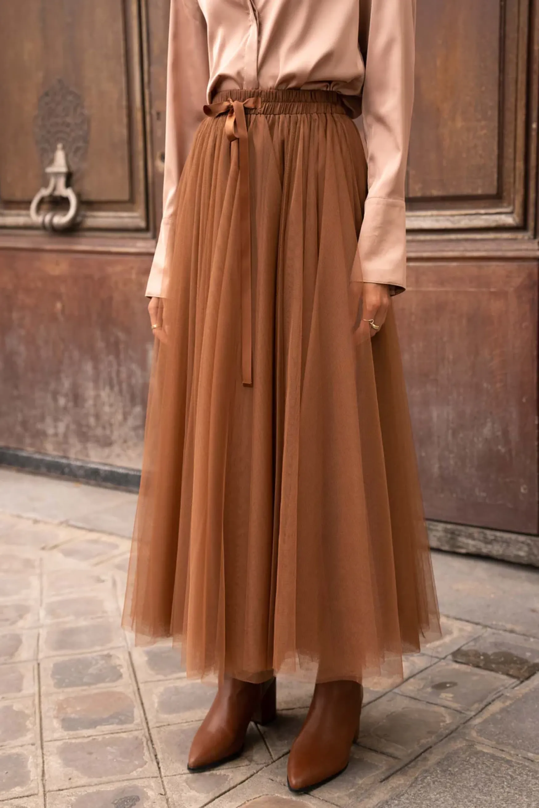Sale Choklate Paris Aria tulle skirt, camel