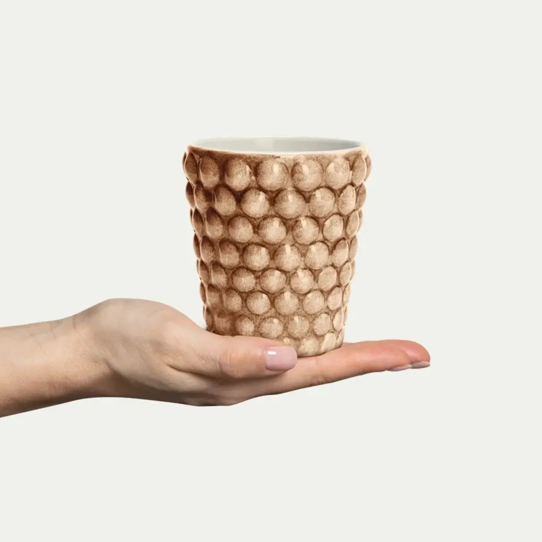 Online Mateus Collection Bubbles mug 8cm, cinnamon