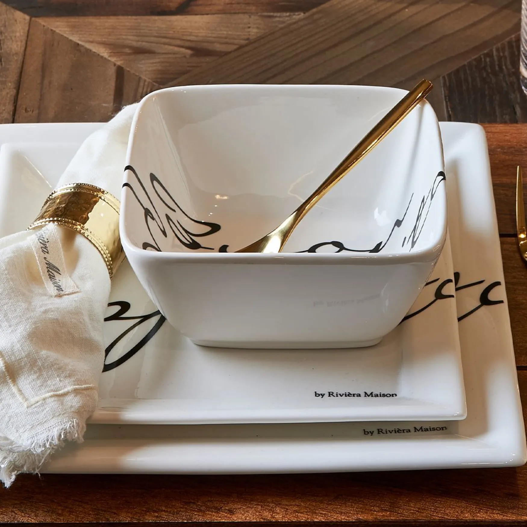 Outlet Rivièra Maison Buon appetito bowl M WHITE