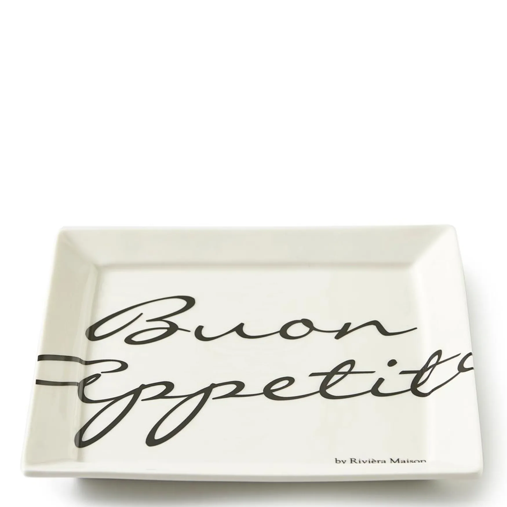 Clearance Rivièra Maison Buon appetito square plate 18x18
