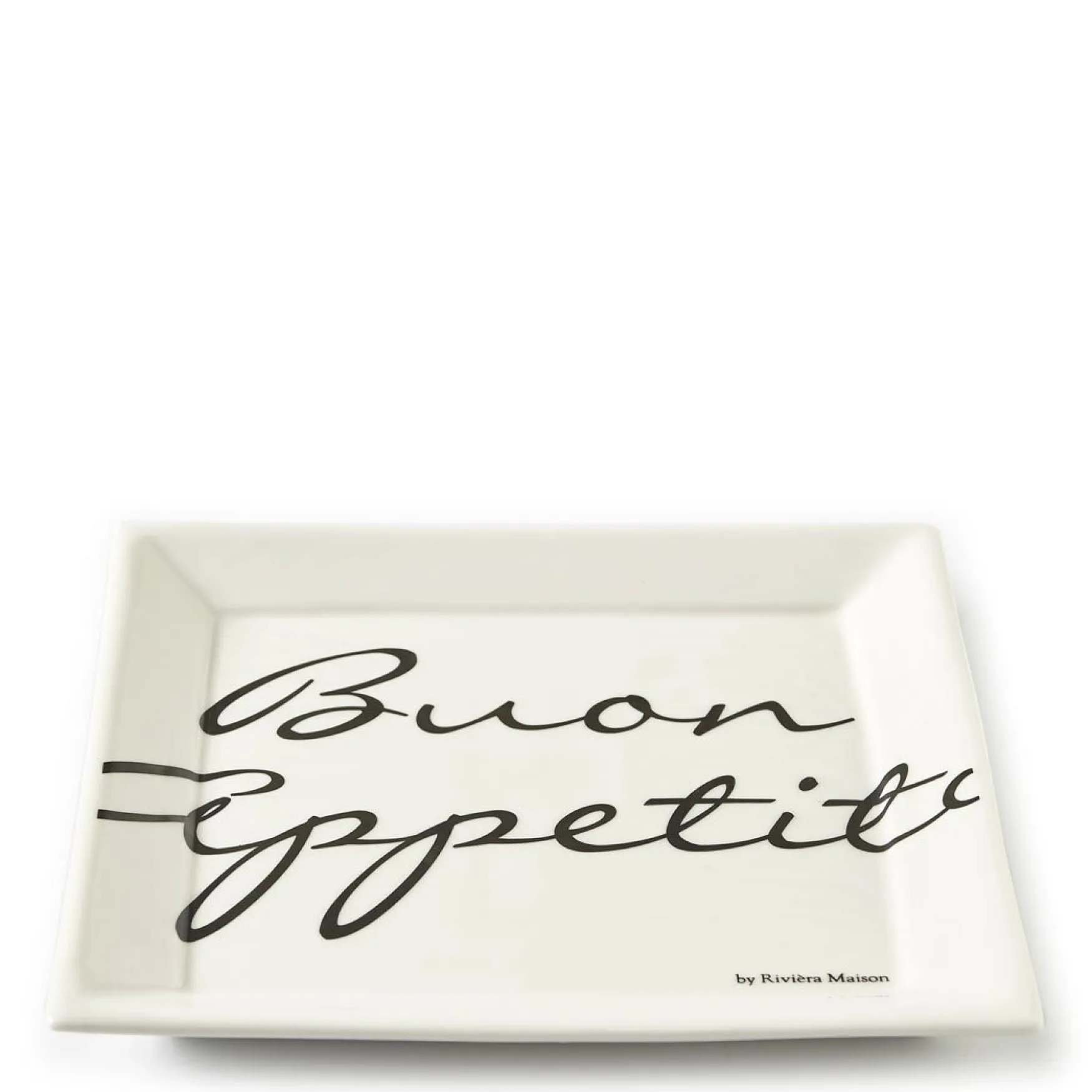 Fashion Rivièra Maison Buon appetito square plate 22x22
