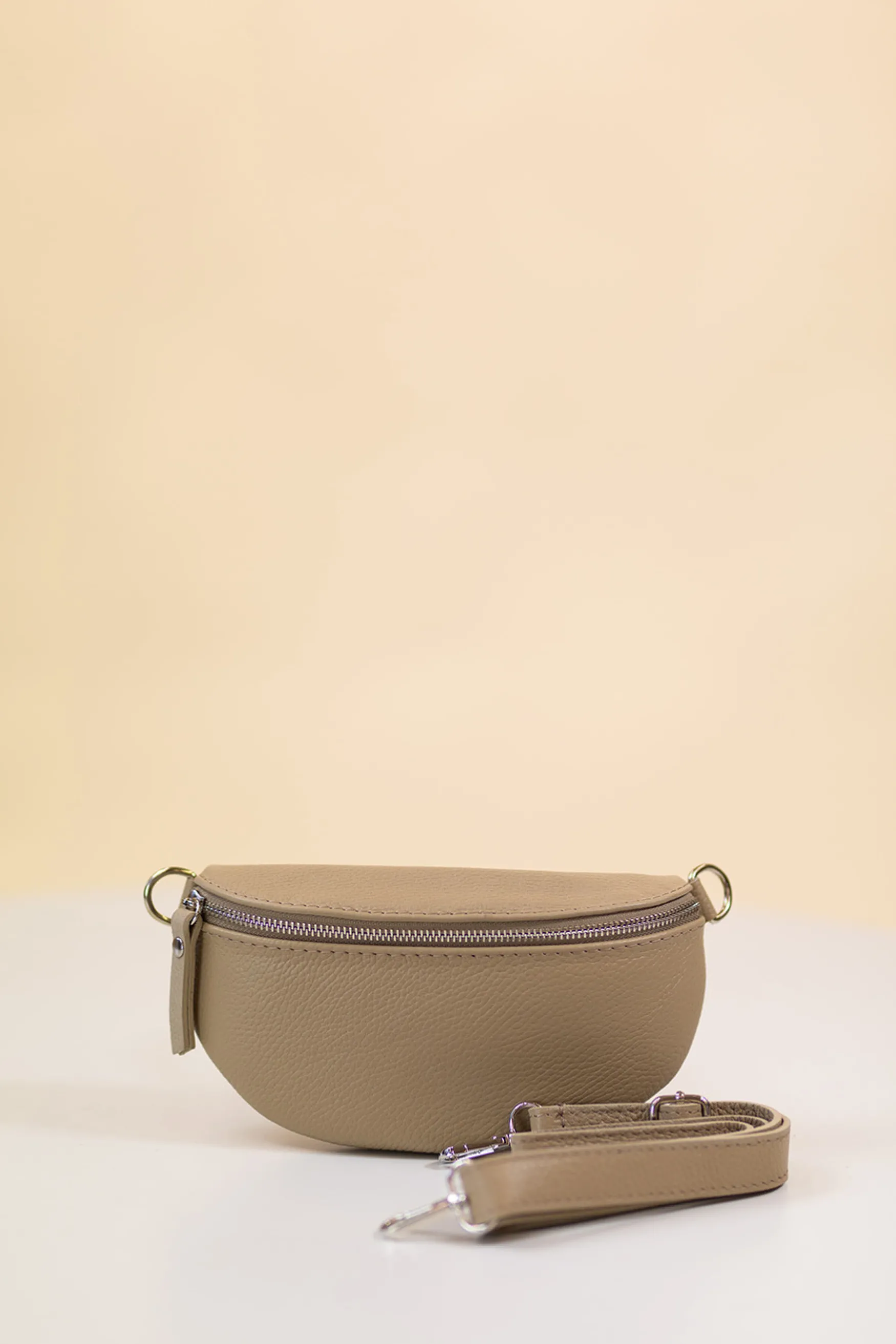 Sale Peura Collection Carrie nahkalaukku S, taupe/silver