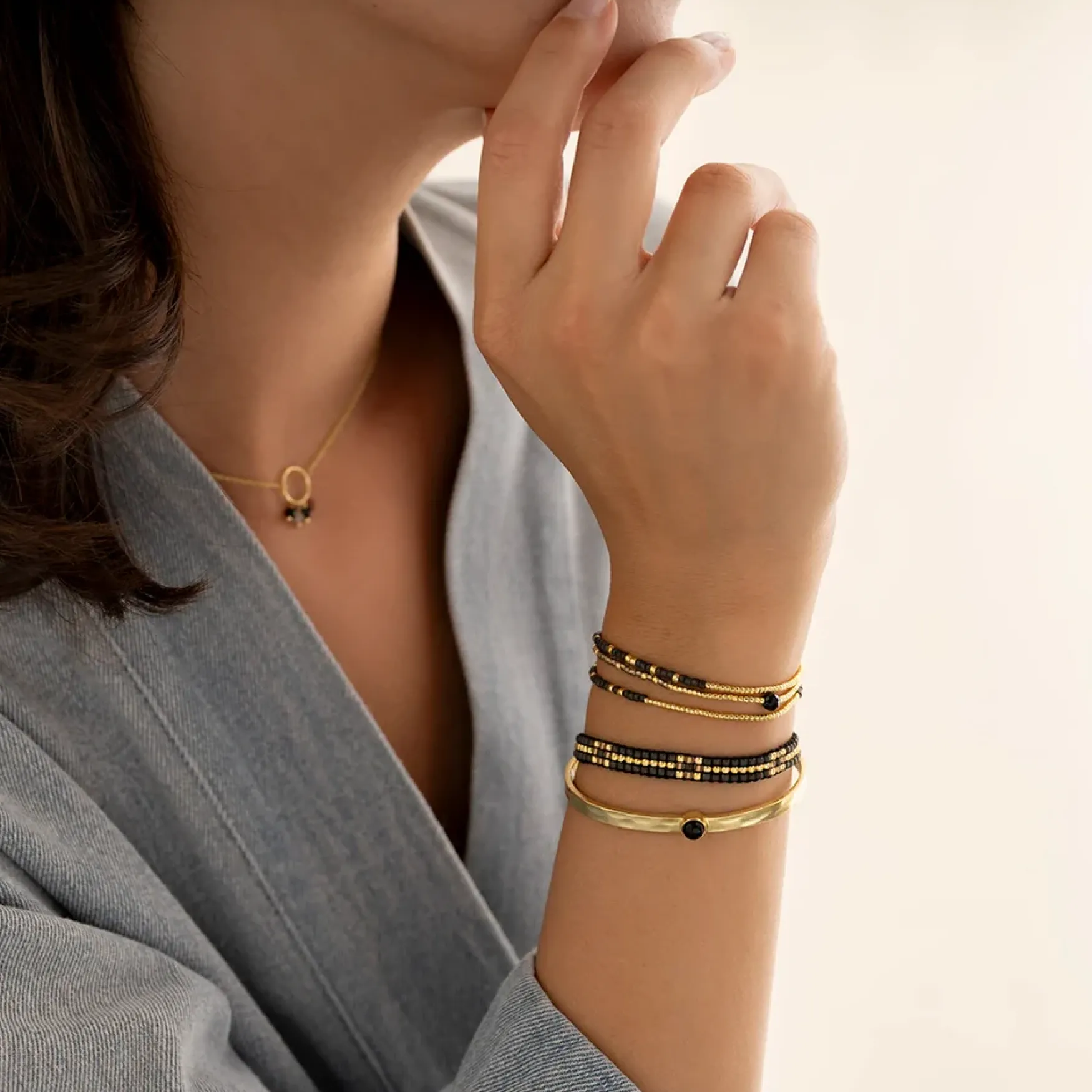 Hot A Beautiful Story Competent black onyx bracelet
