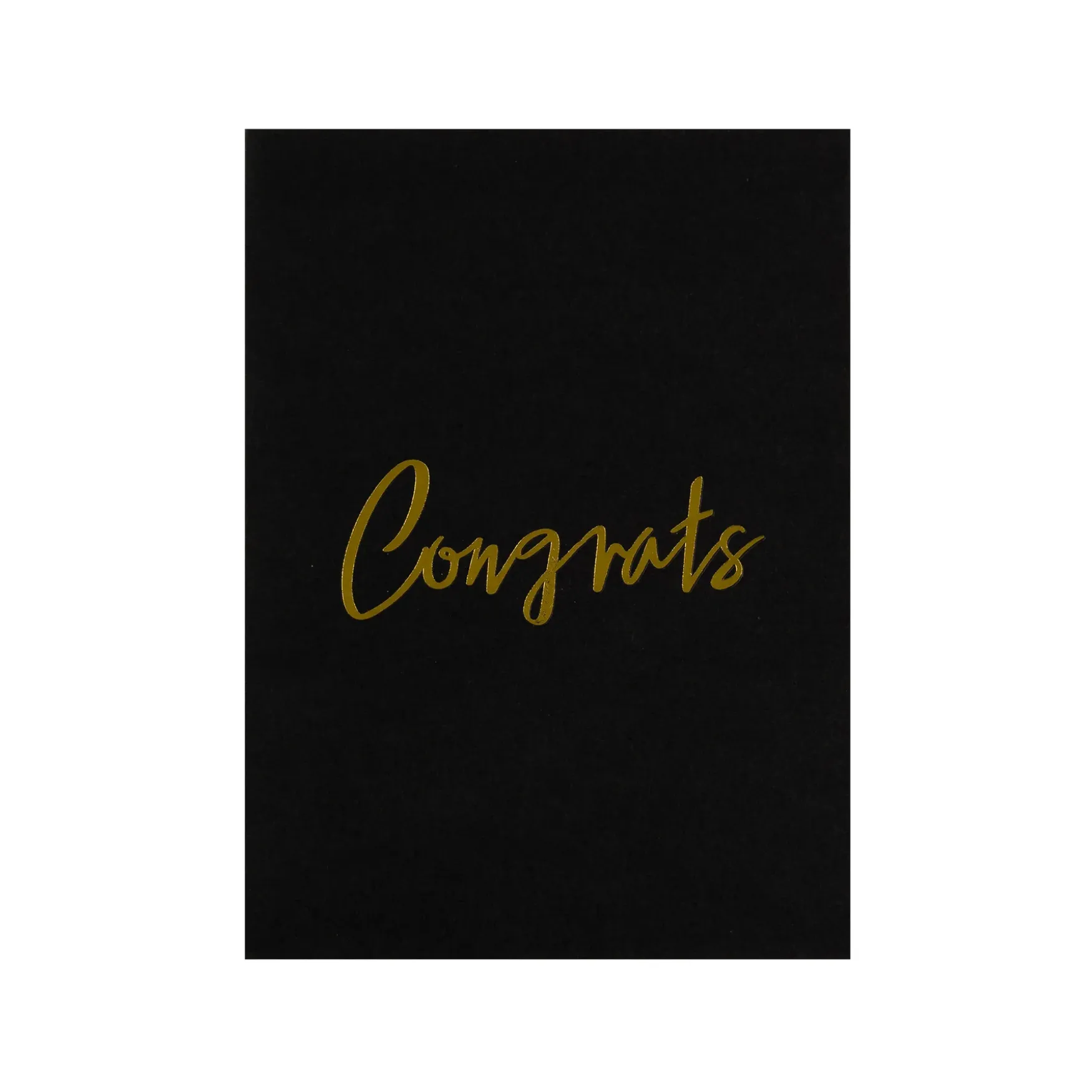 Outlet DARK department Congrats card, black with gold