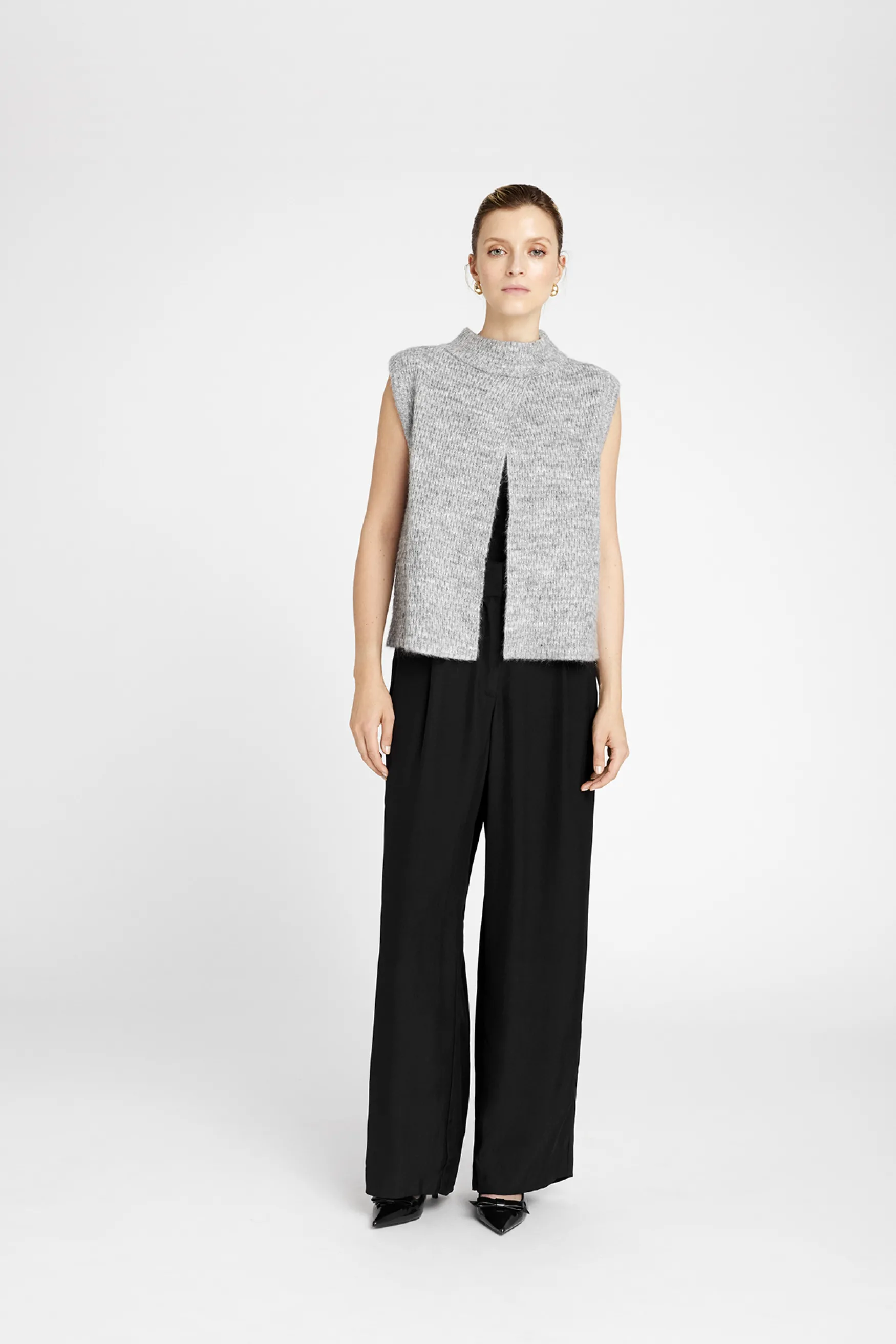 Fashion Gustav Connie knit vest, off white