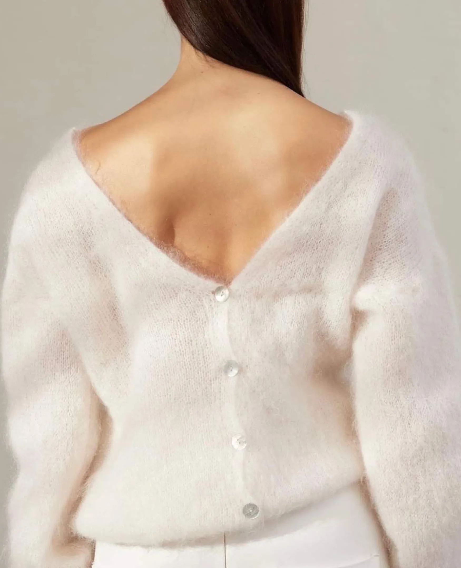 Best Americandreams Cornelia mohair cardigan, white