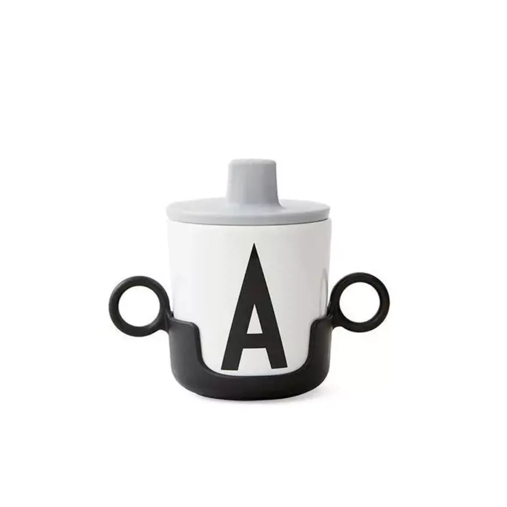 Online Design Letters Cup handle, musta