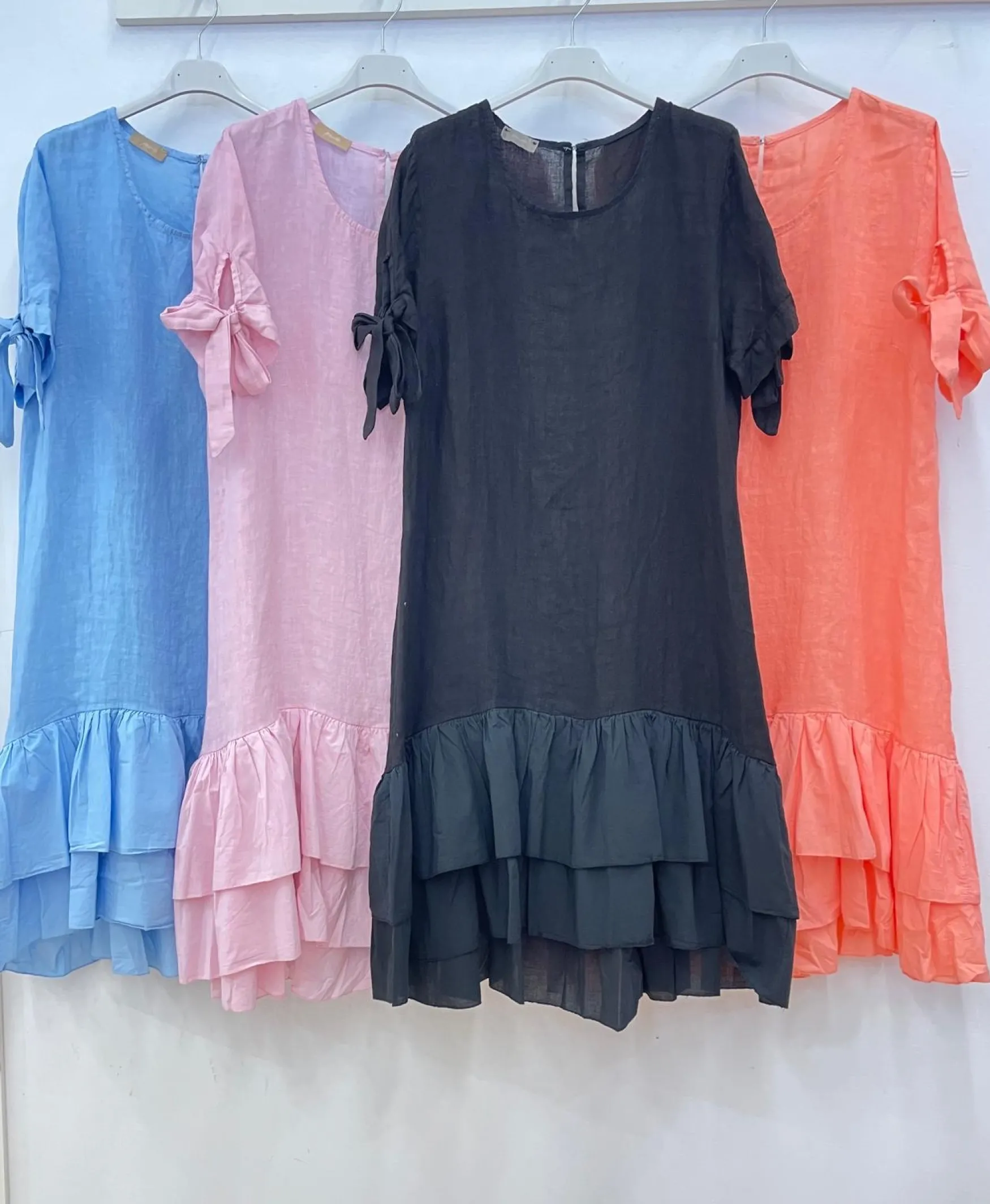Sale Peura Collection Doris pellavamekko, vaaleanpunainen