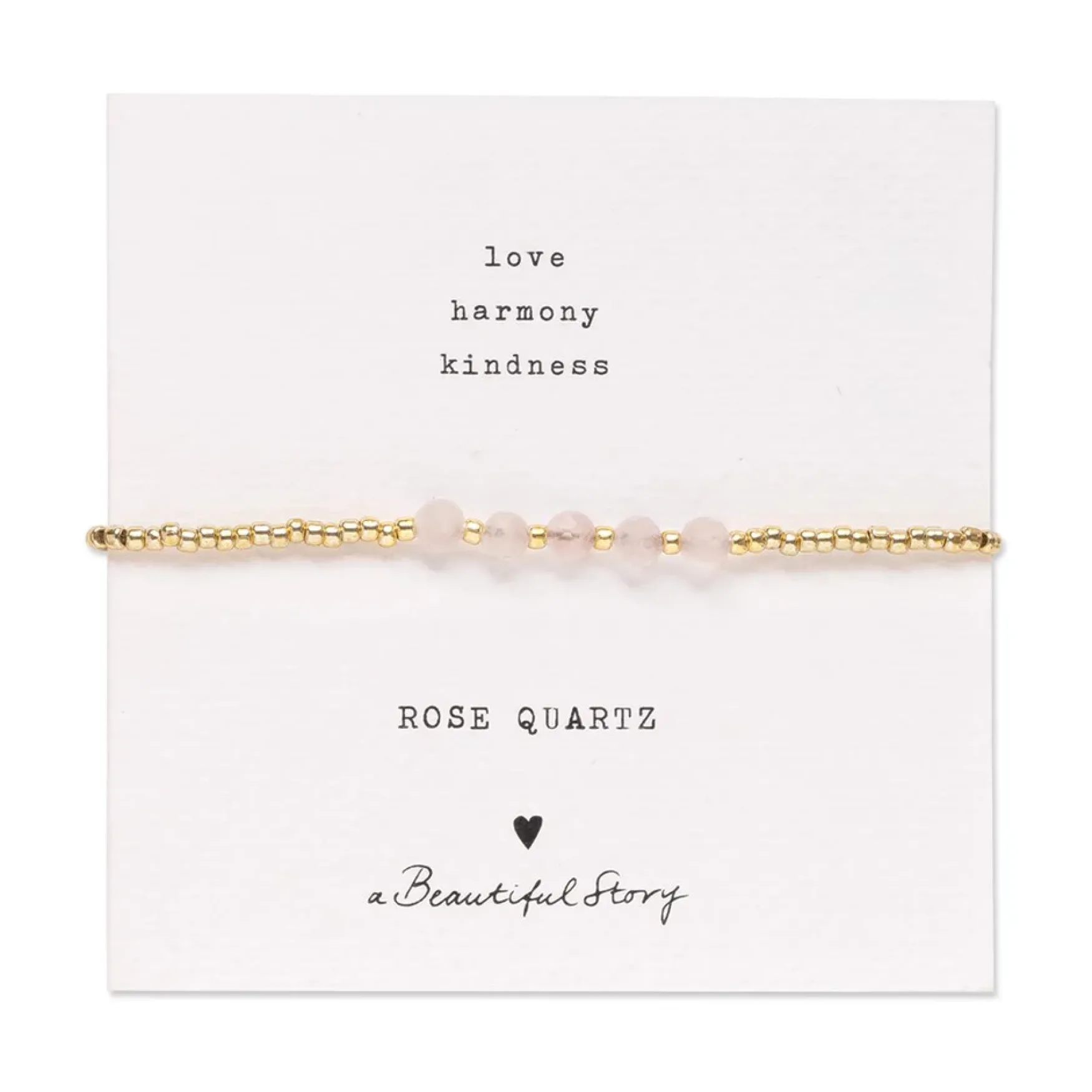 Outlet A Beautiful Story Essential rose quartz bracelet gold