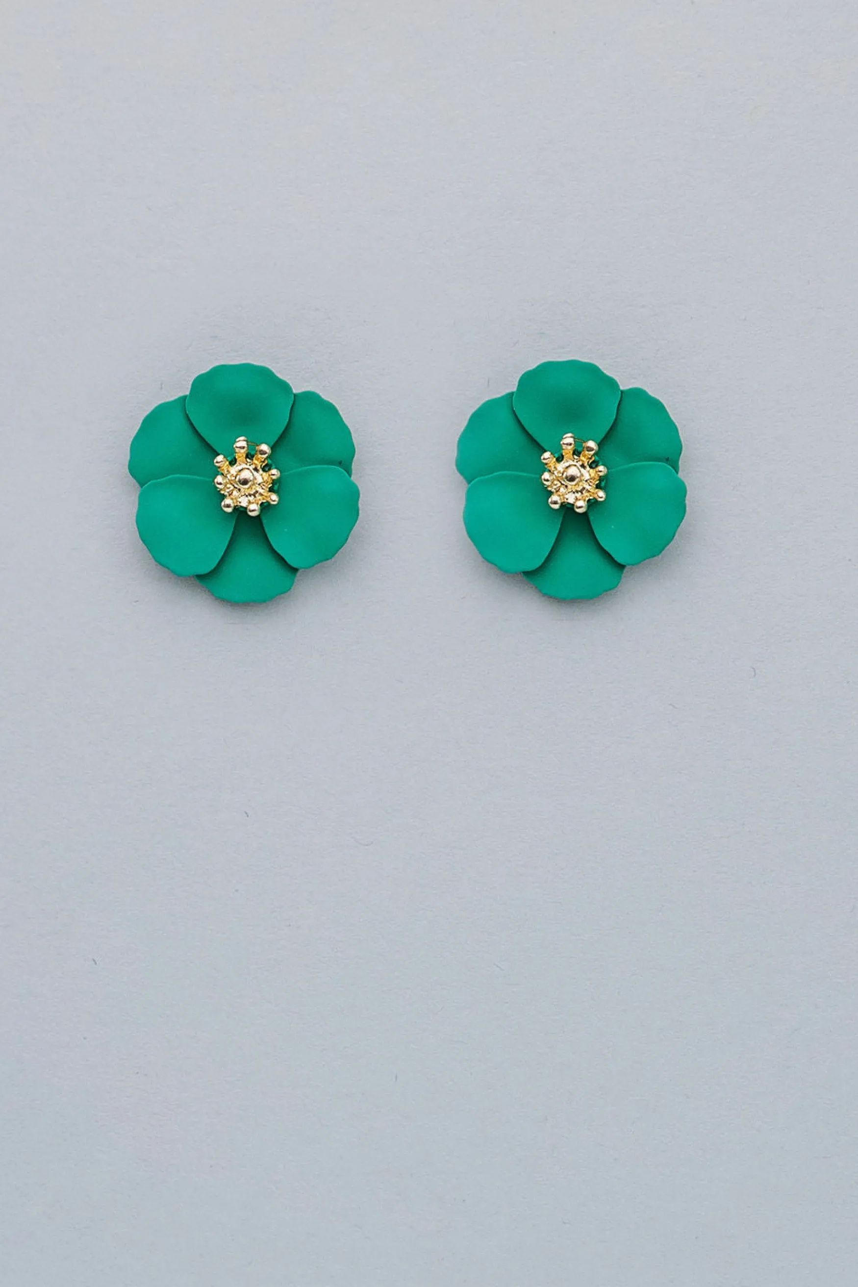 Discount BOW19 details Flower small earrings, strong green