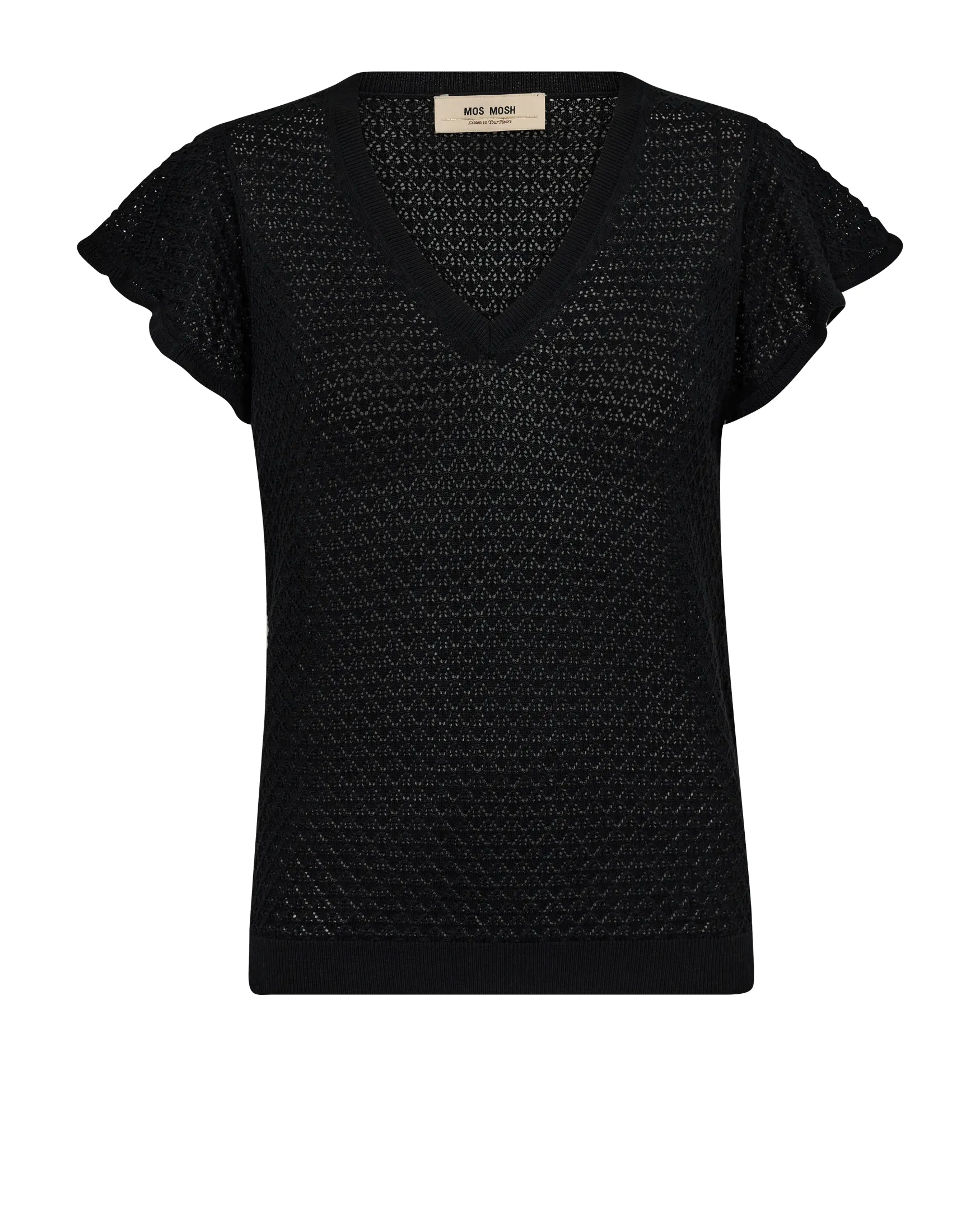 Hot Mos Mosh Ganna pattern knit, black