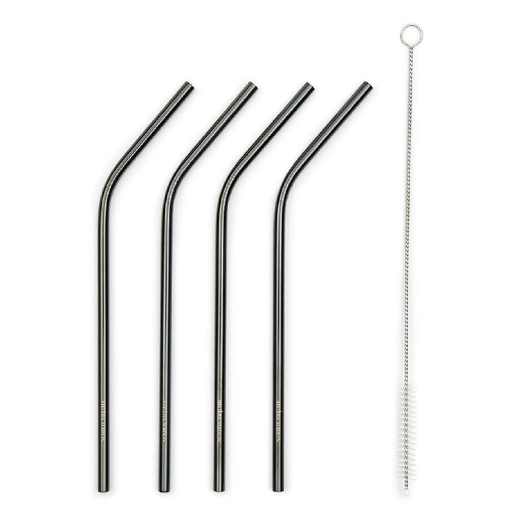 Fashion Rivièra Maison Happy straws metal 4 pcs, black