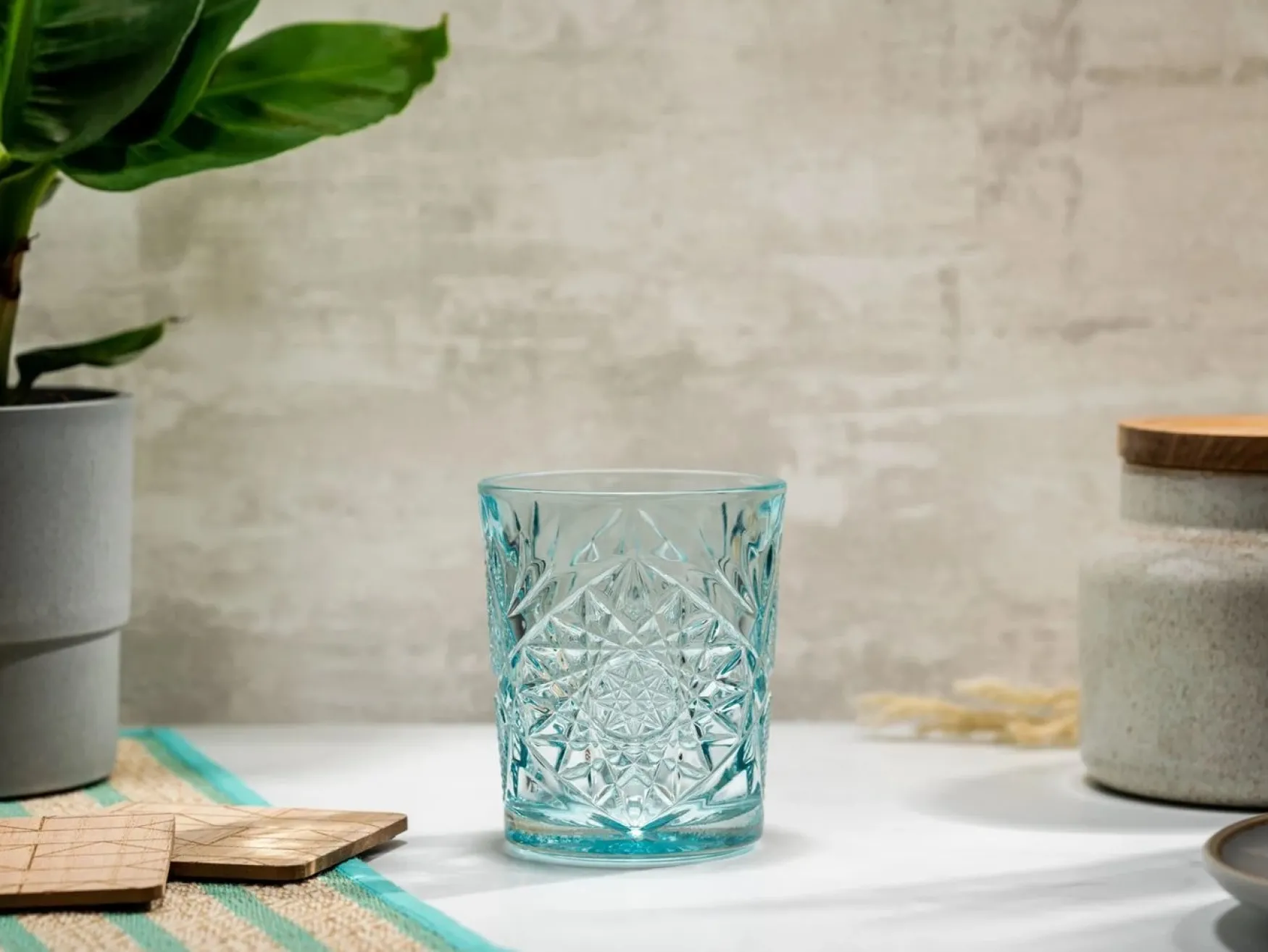 New Hobstar double old fashioned, taivaansininen