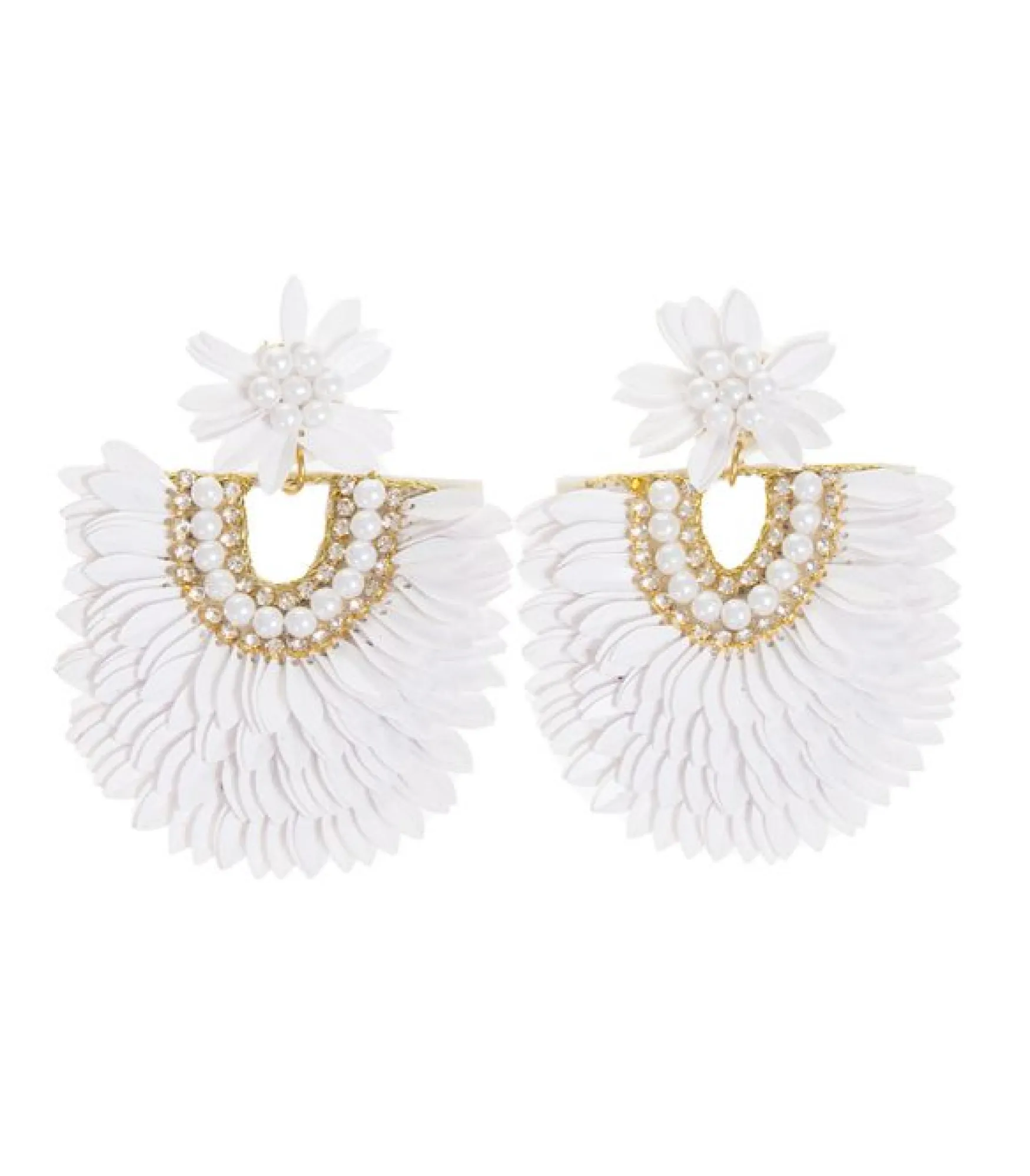 Hot AmandaB Collection Korvakorut, white flowers