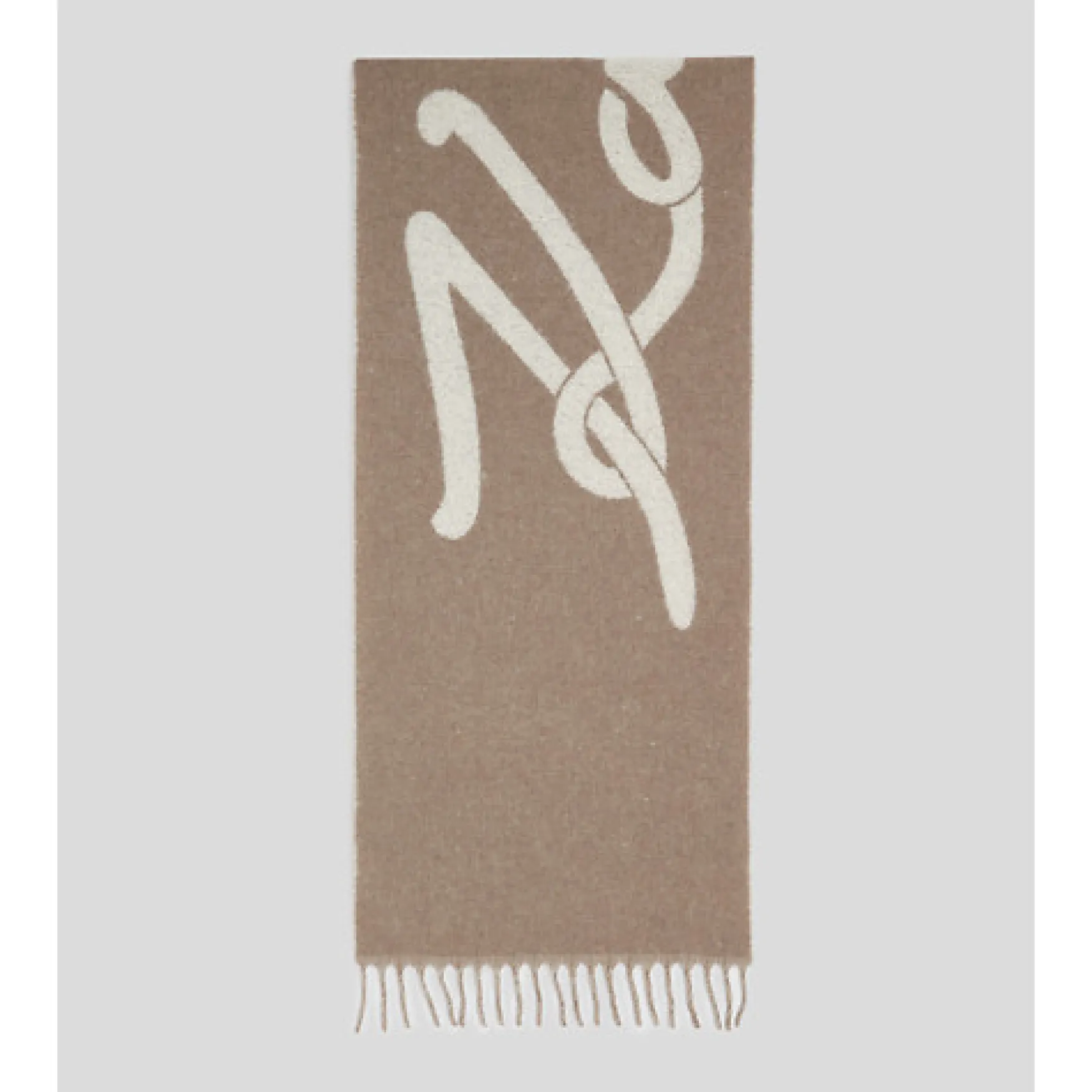 Clearance KARL LAGERFELD K/signature woven scarf, ash grey/cement