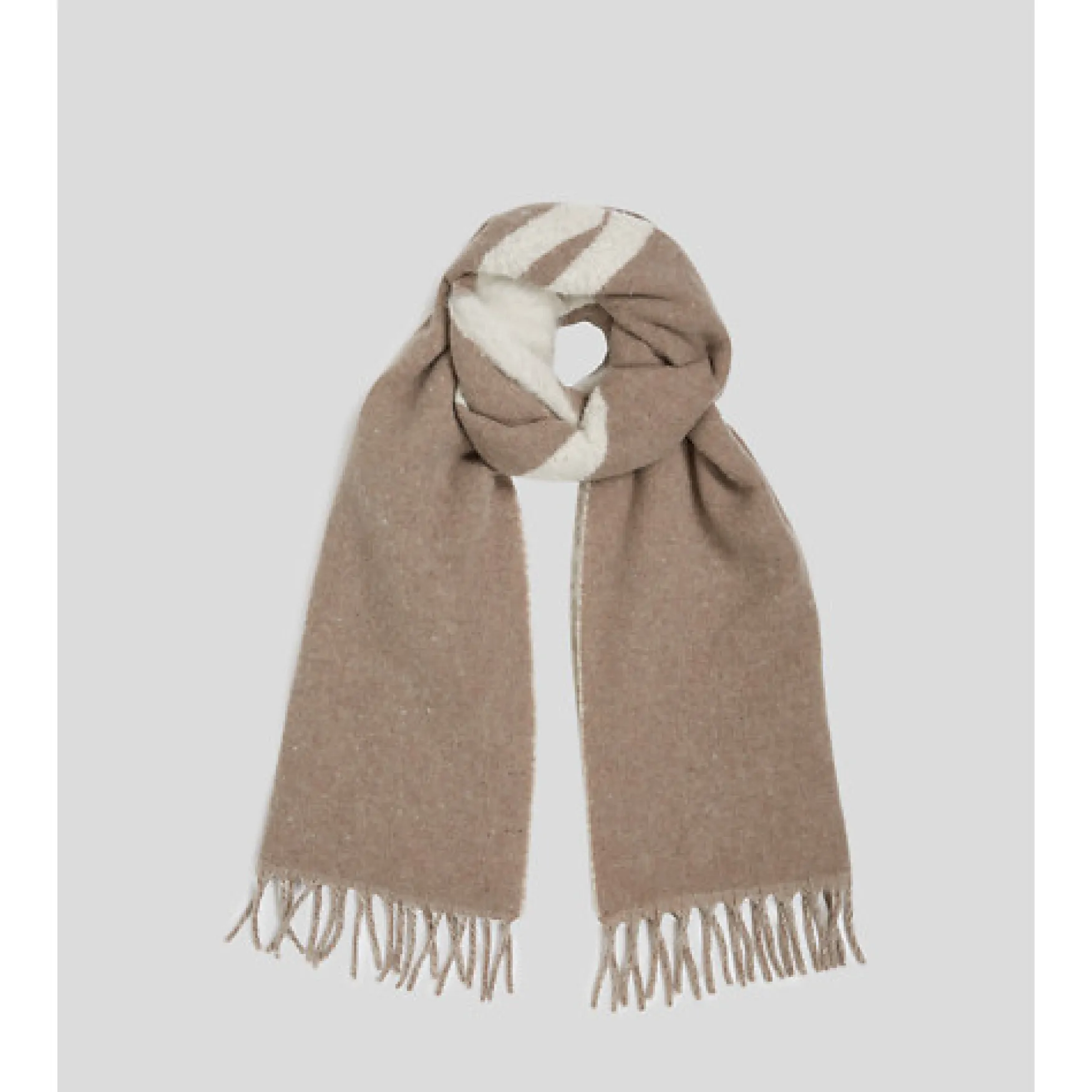 Clearance KARL LAGERFELD K/signature woven scarf, ash grey/cement