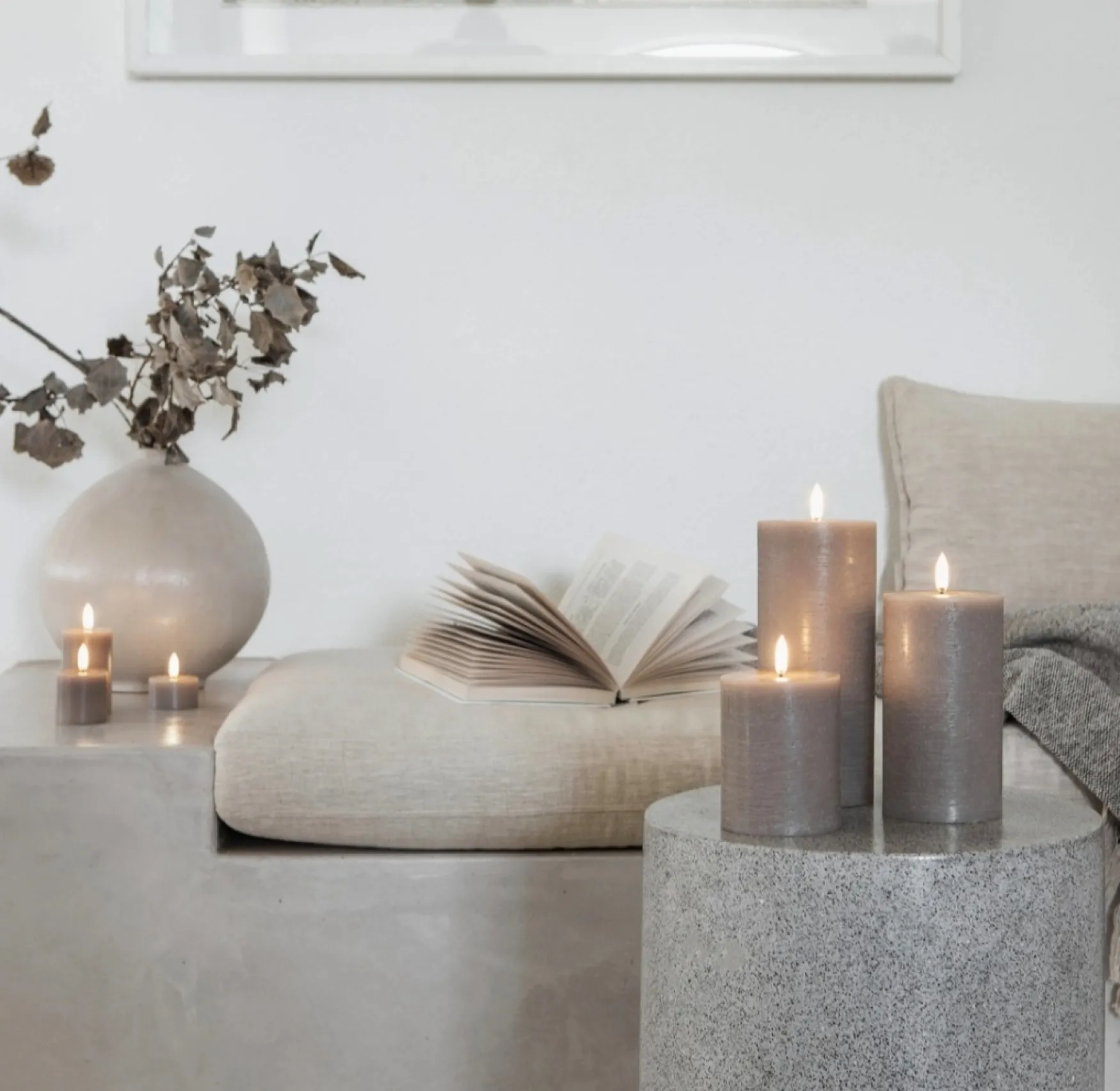 Clearance Uyuni Lighting Led candle 10cm, sandstone