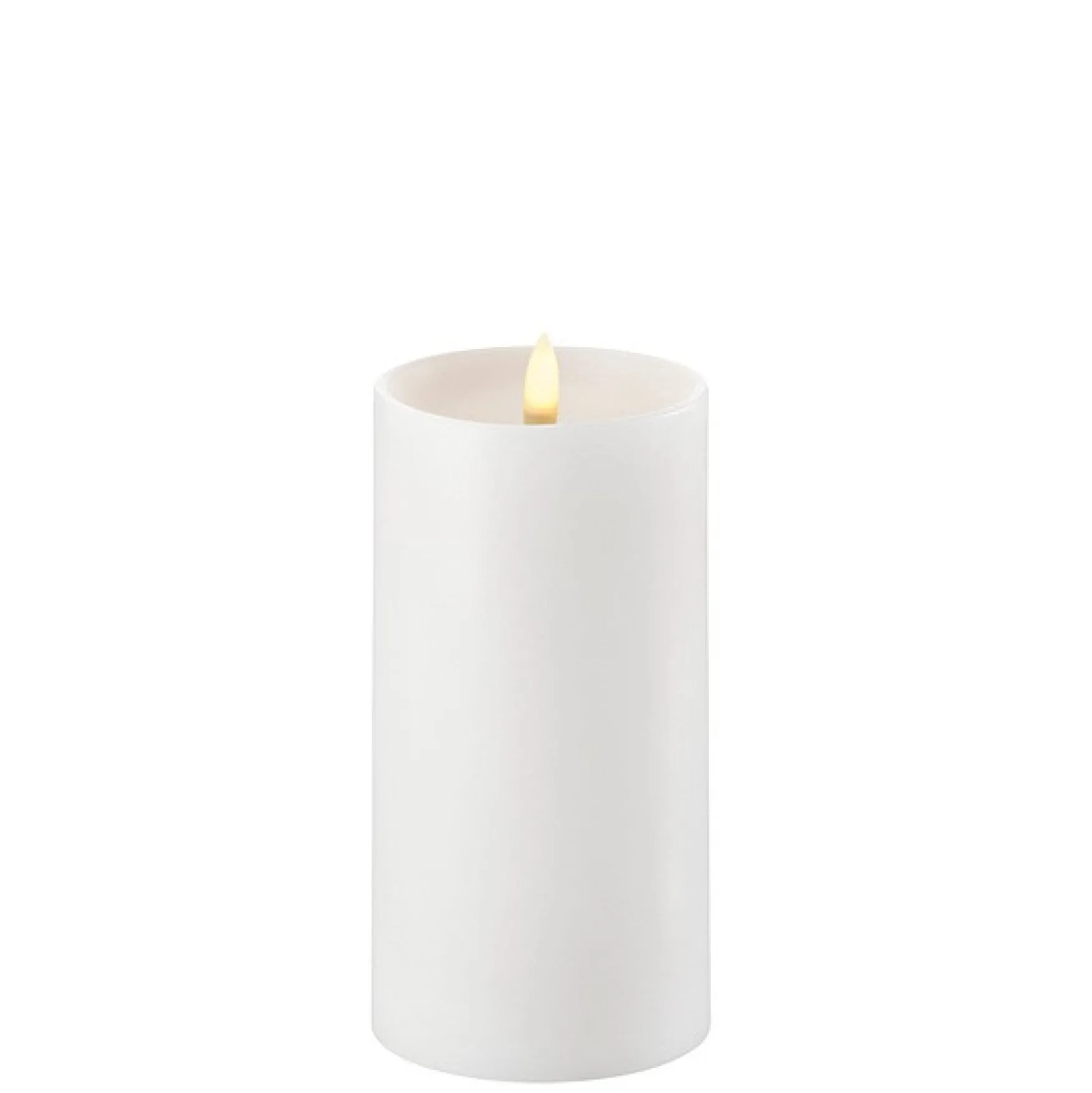 Fashion Uyuni Lighting Led candle with shoulder top 15cm, nordic white