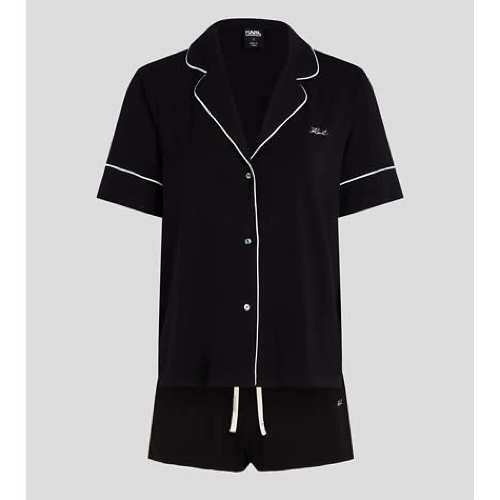 Clearance KARL LAGERFELD Logo jersey pyjama set, black