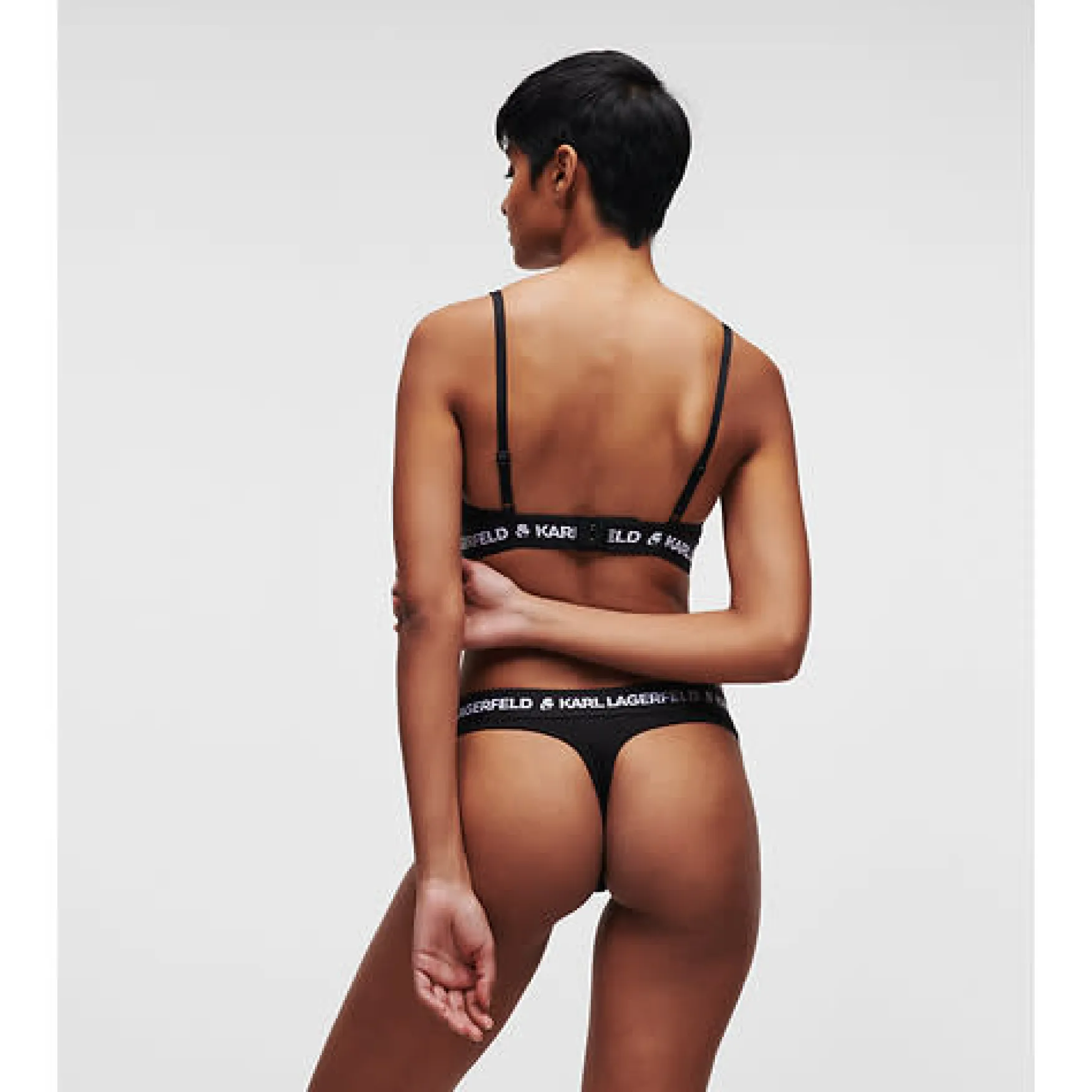 Outlet KARL LAGERFELD Logo thong, black