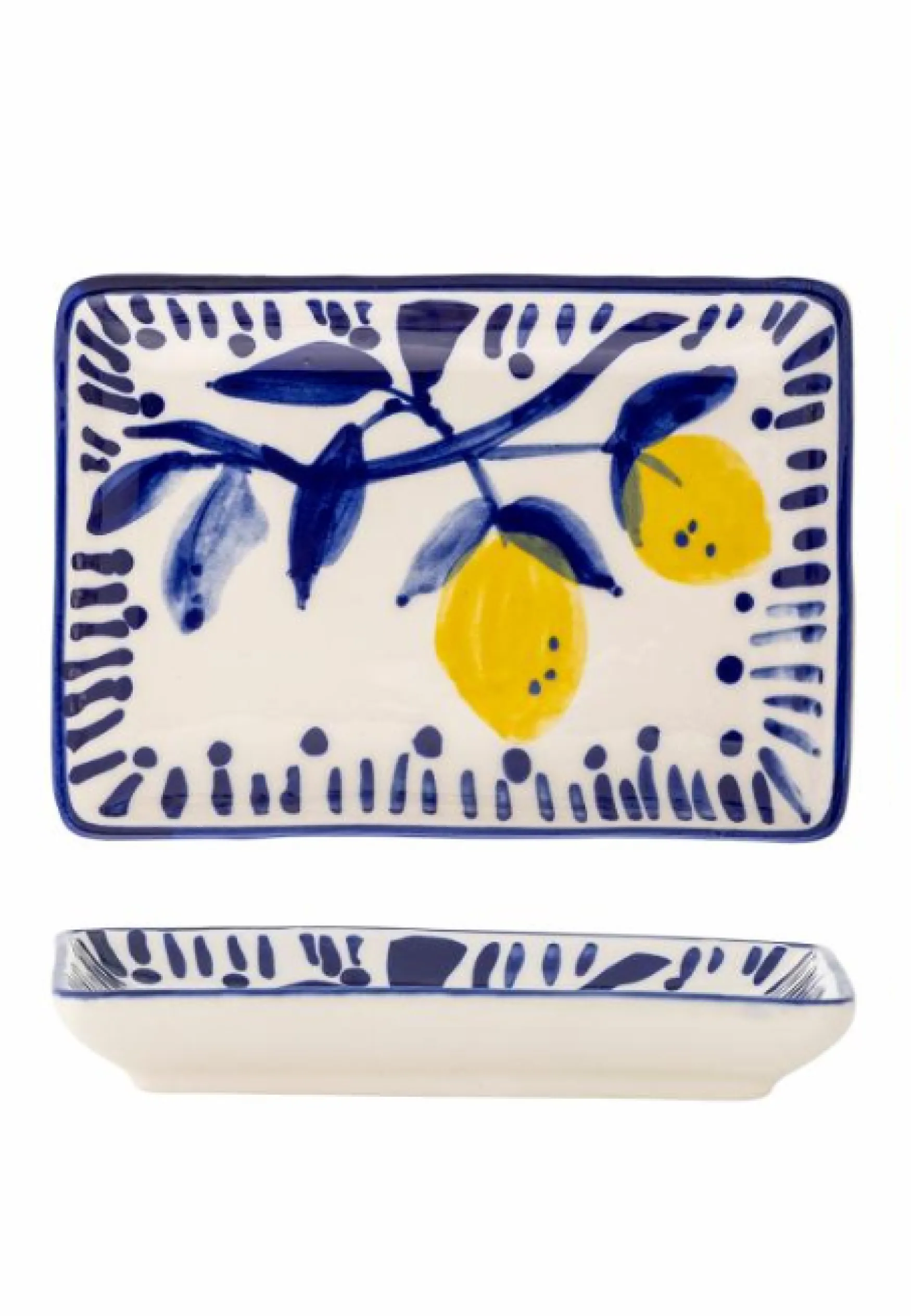 Clearance Bloomingville Maxima plate, blue stripe