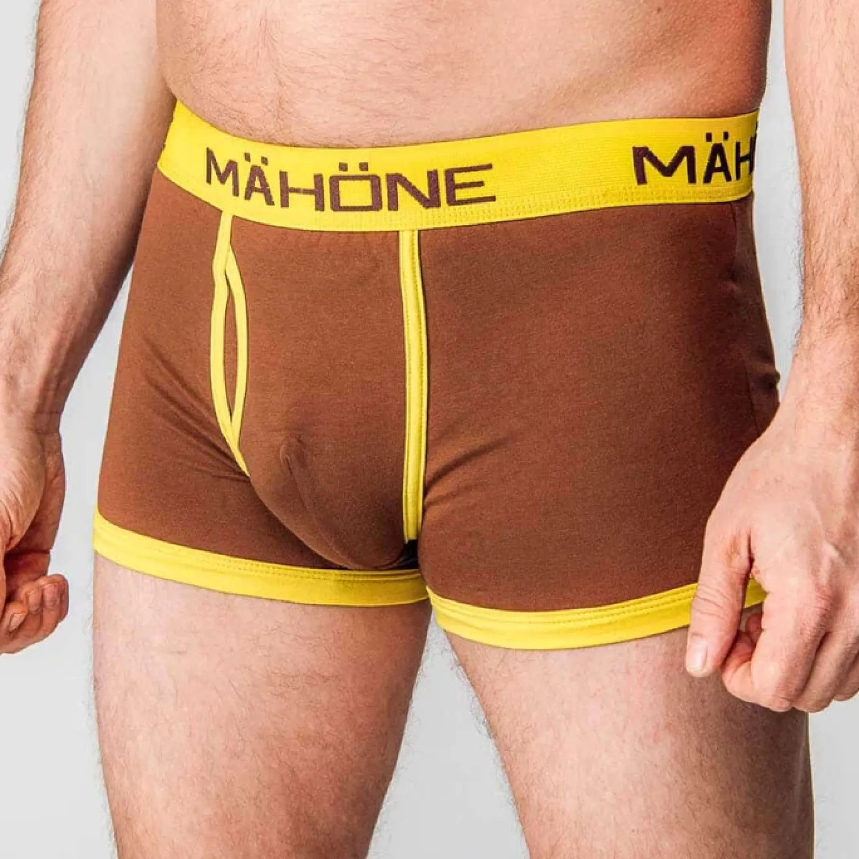 Hot Mähöne Brothers Mähöne -bokserit, ruskea/keltainen