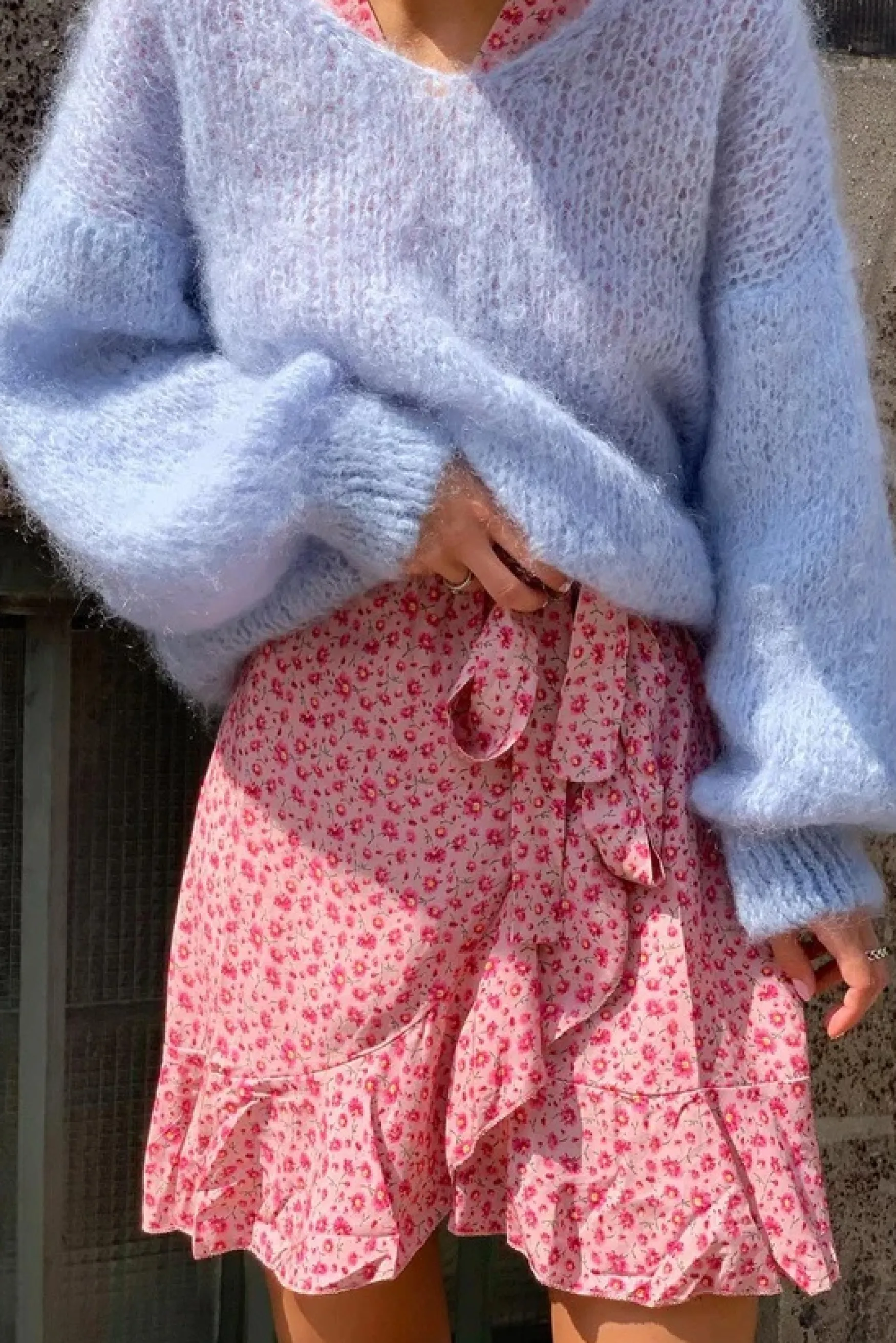 Sale Americandreams Milana mohair knit, light blue