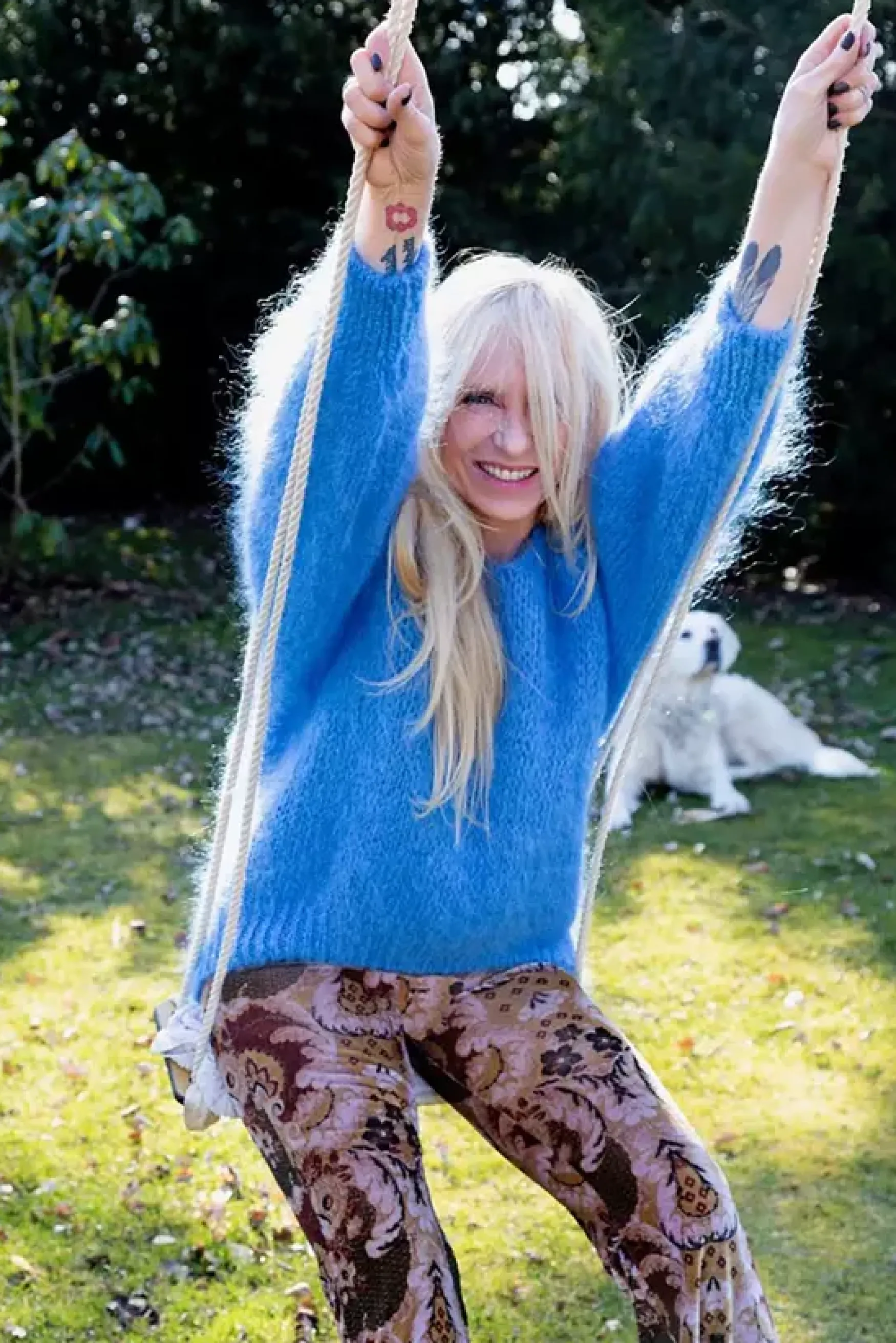 New Americandreams Milana mohair knit, sky blue