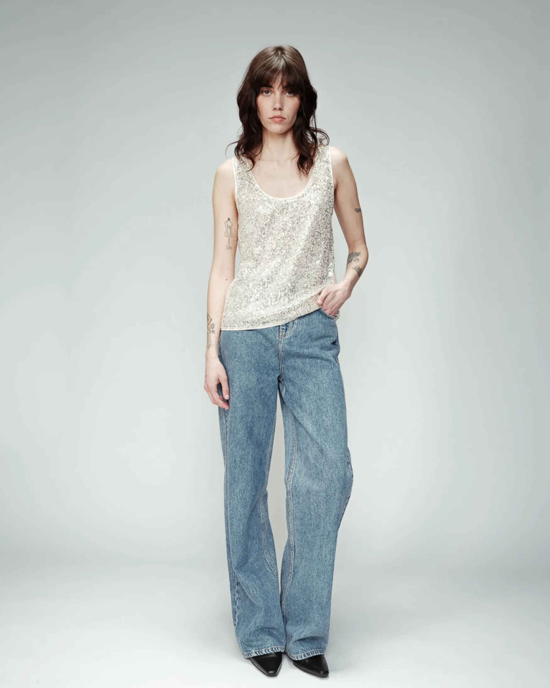 New Grace & Mila Ode top, argent
