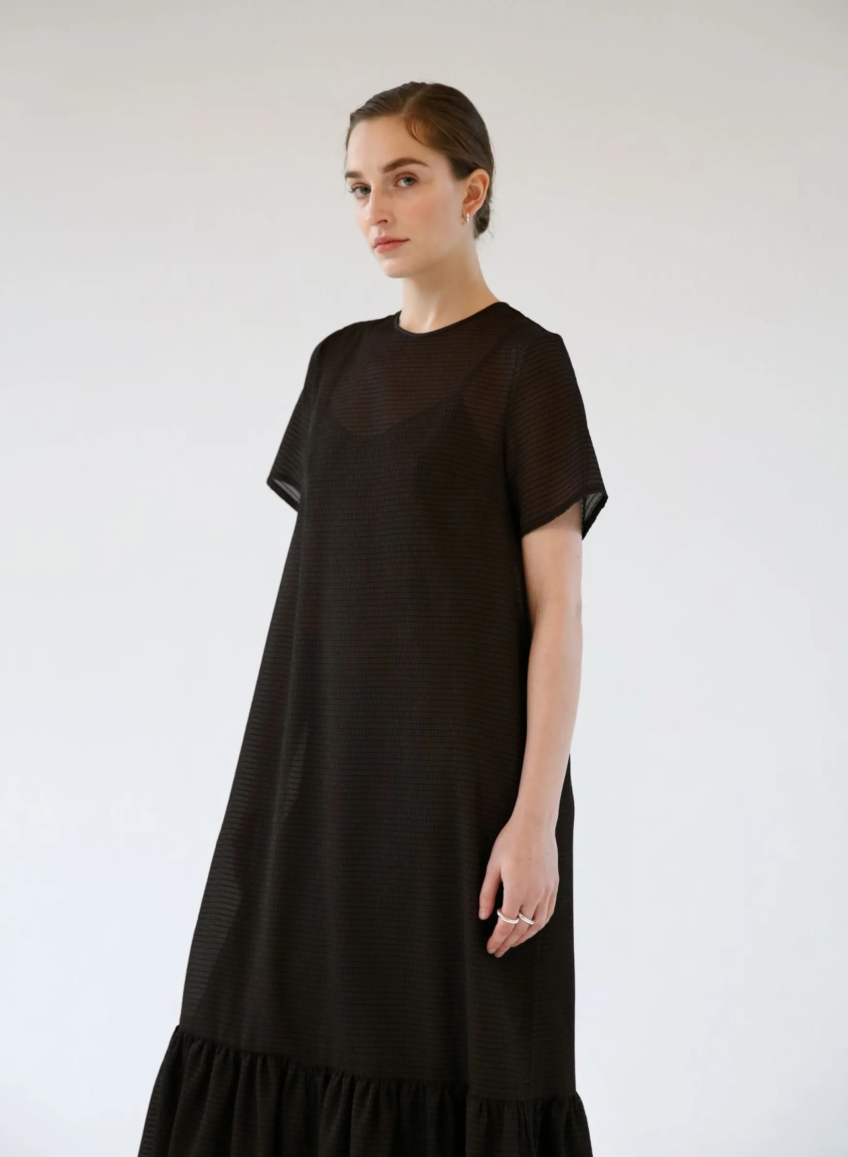 New GAUHAR Helsinki Organza gown, chocolate