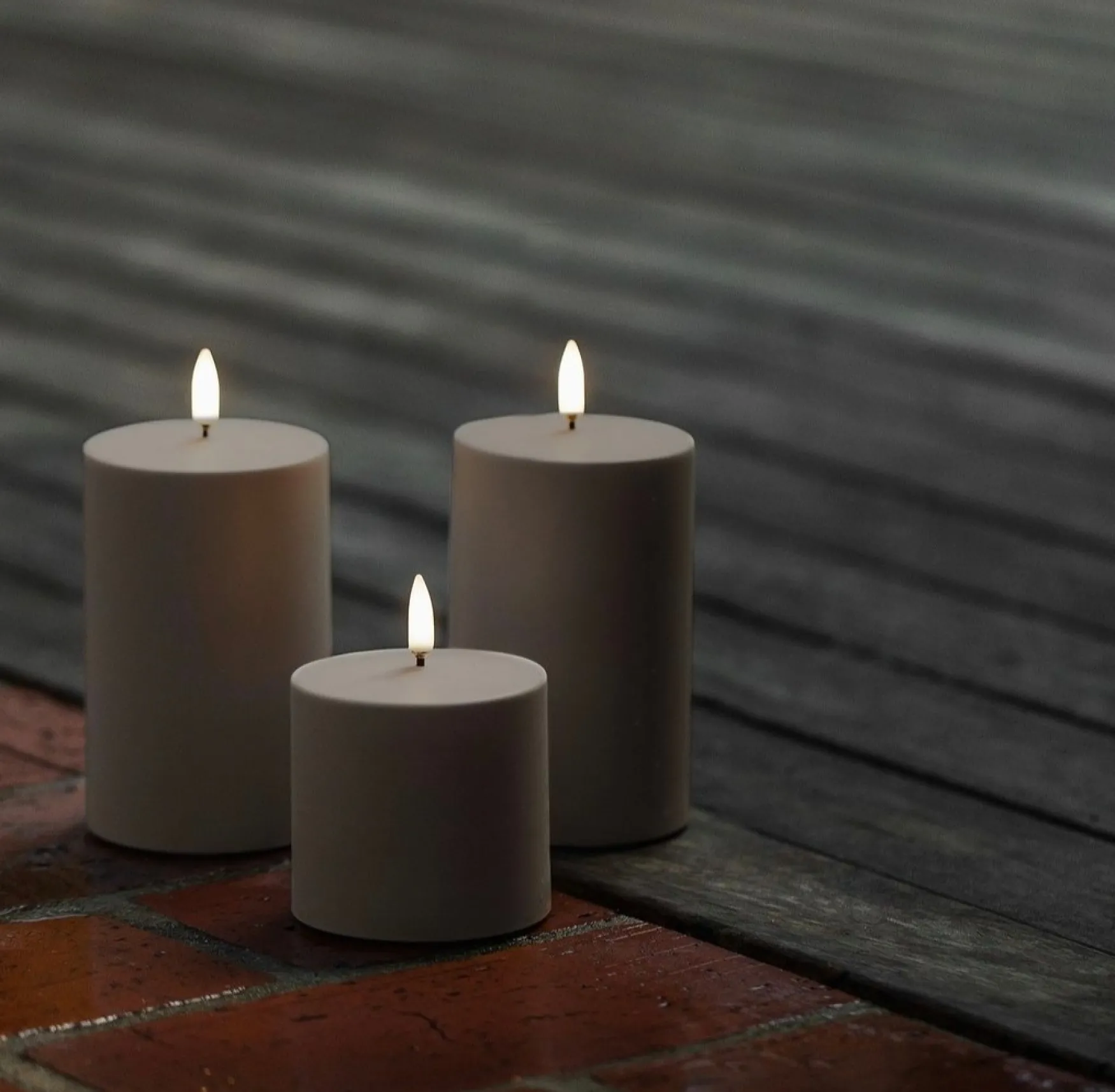Outlet Uyuni Lighting Outdoor led candle 17,8cm, sandstone