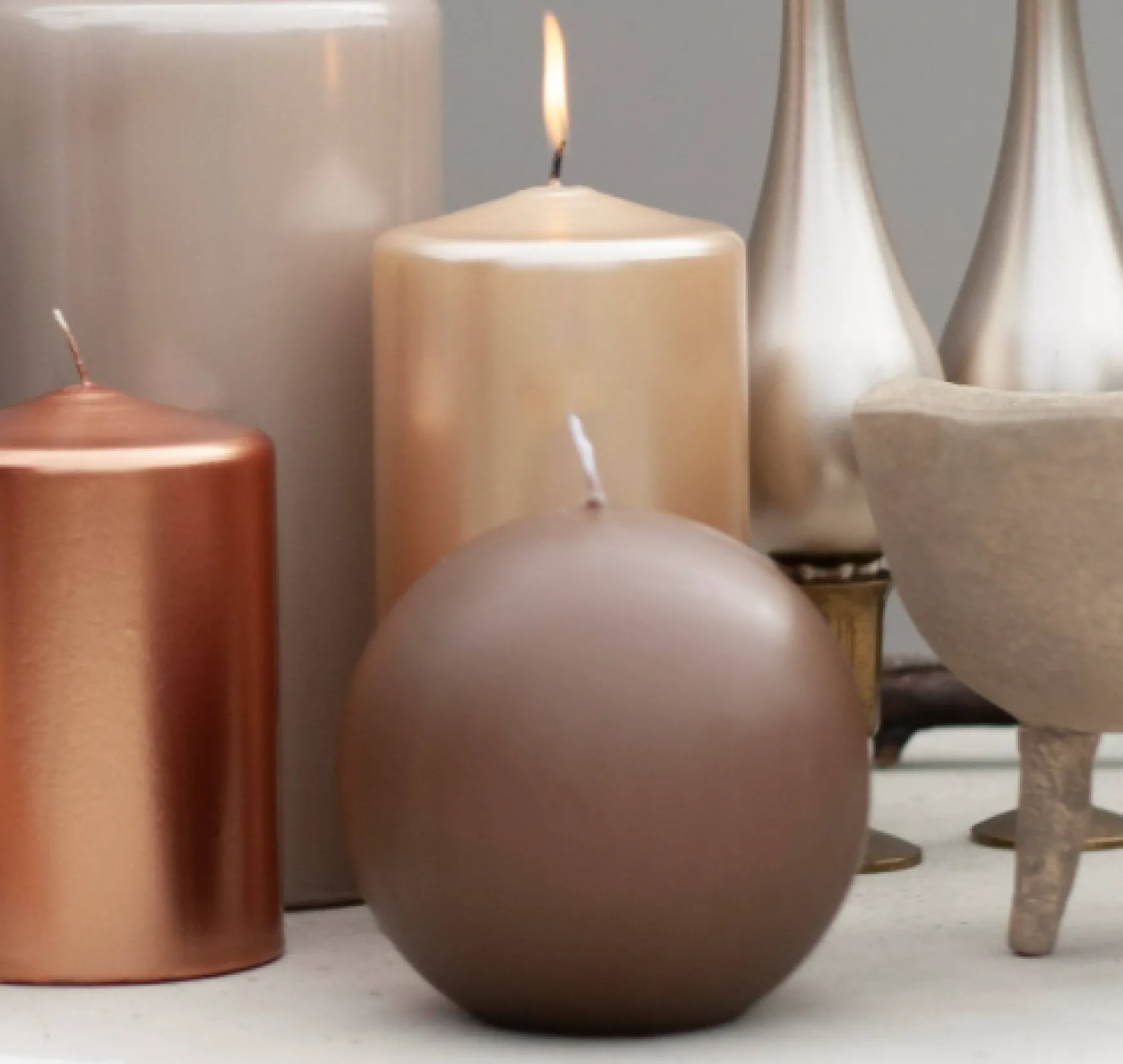 Clearance VIO Ljusfabrik Pallokynttilä matta, beige