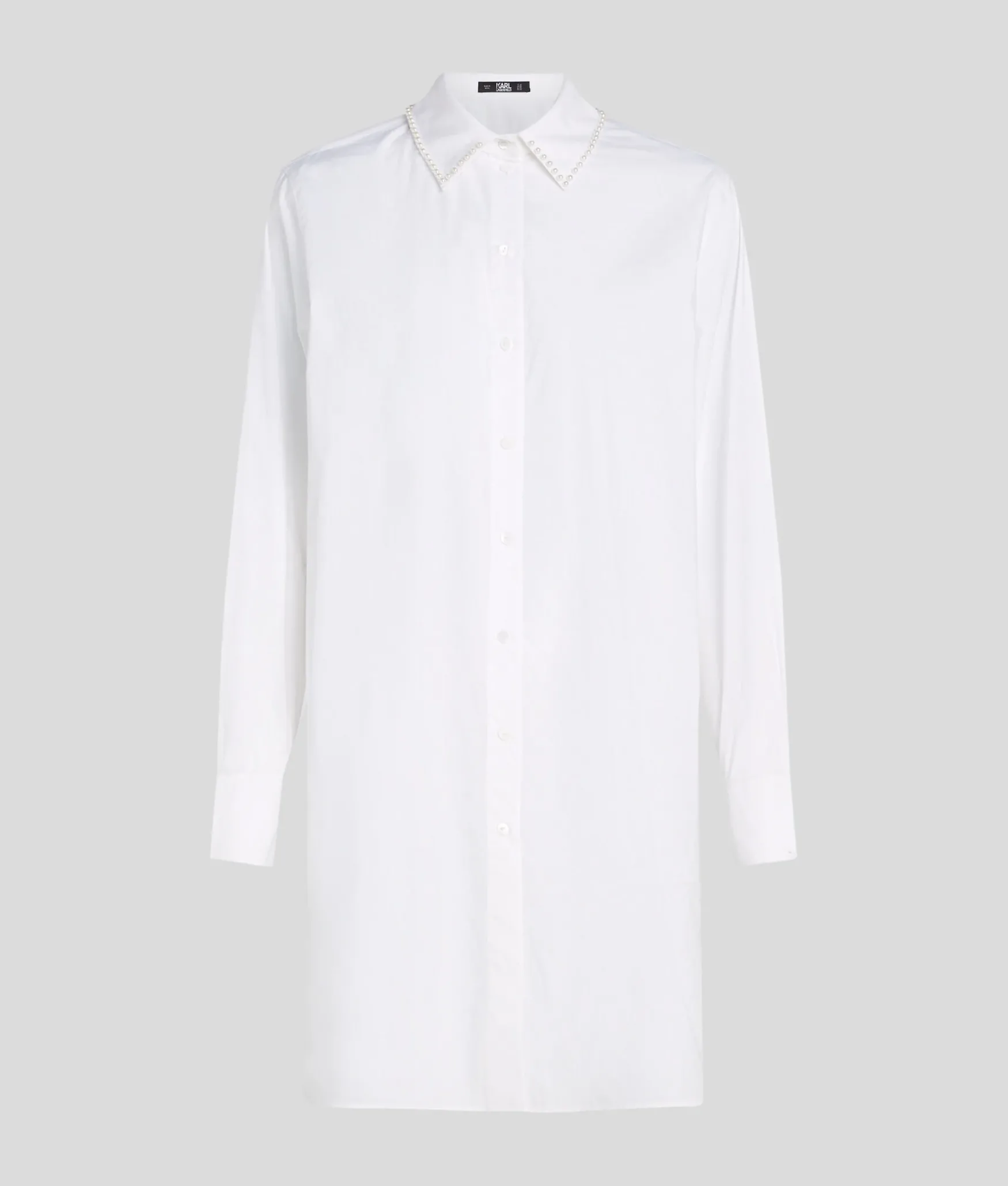 Outlet KARL LAGERFELD Pearl embellished tunic, white