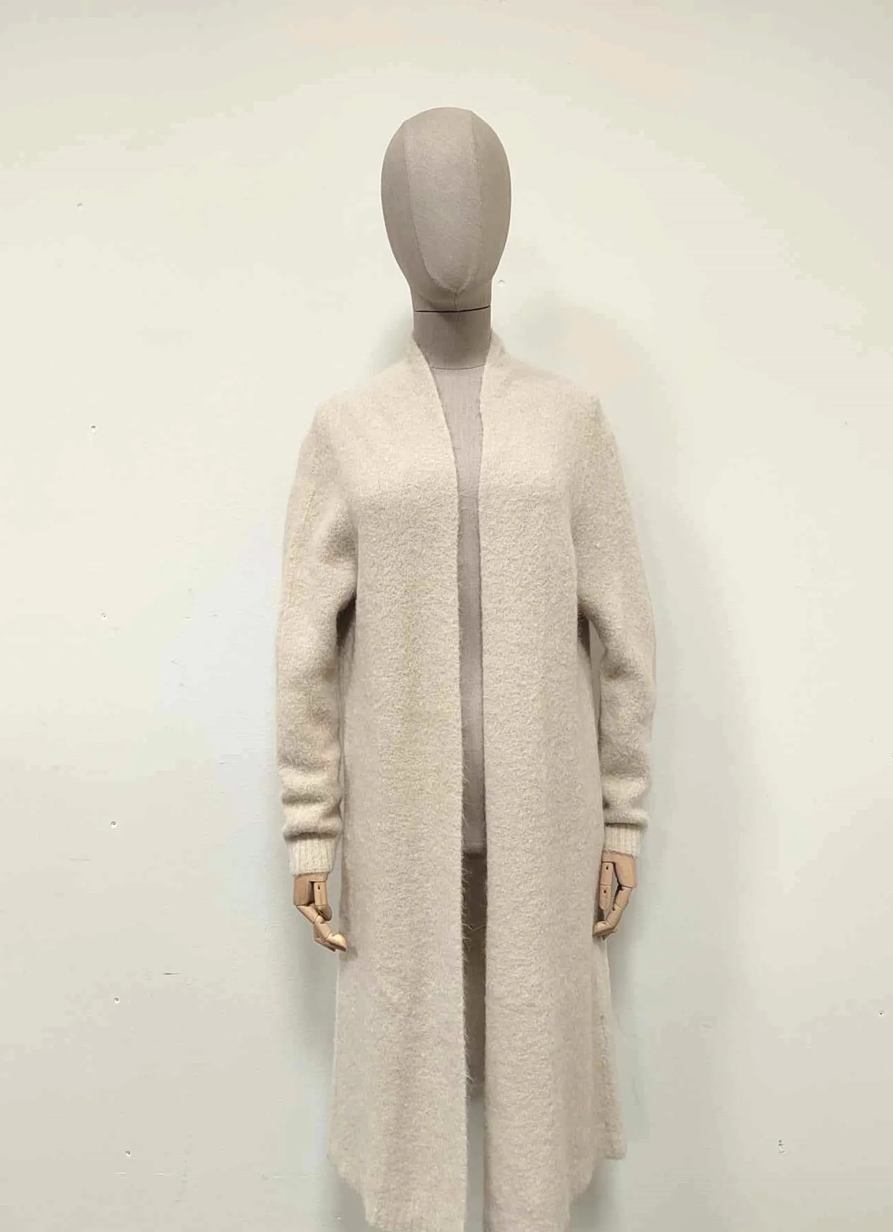 Fashion Peura Collection Pitkä alpakkaneuletakki, beige