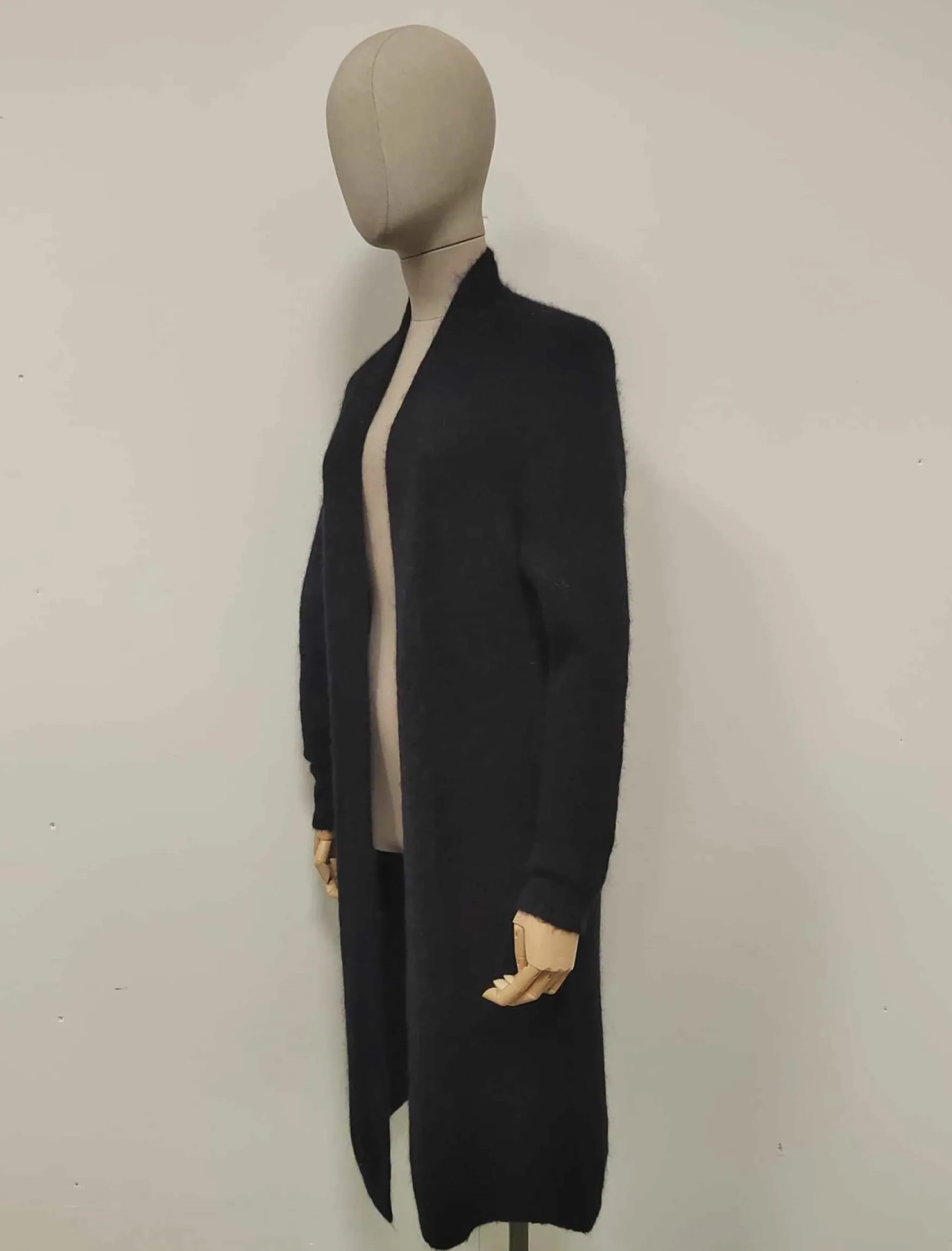 Clearance Peura Collection Pitkä alpakkaneuletakki, musta
