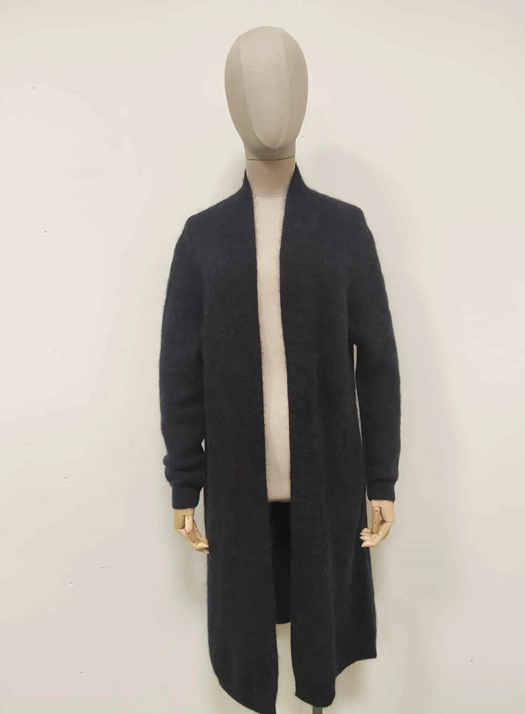 Clearance Peura Collection Pitkä alpakkaneuletakki, musta