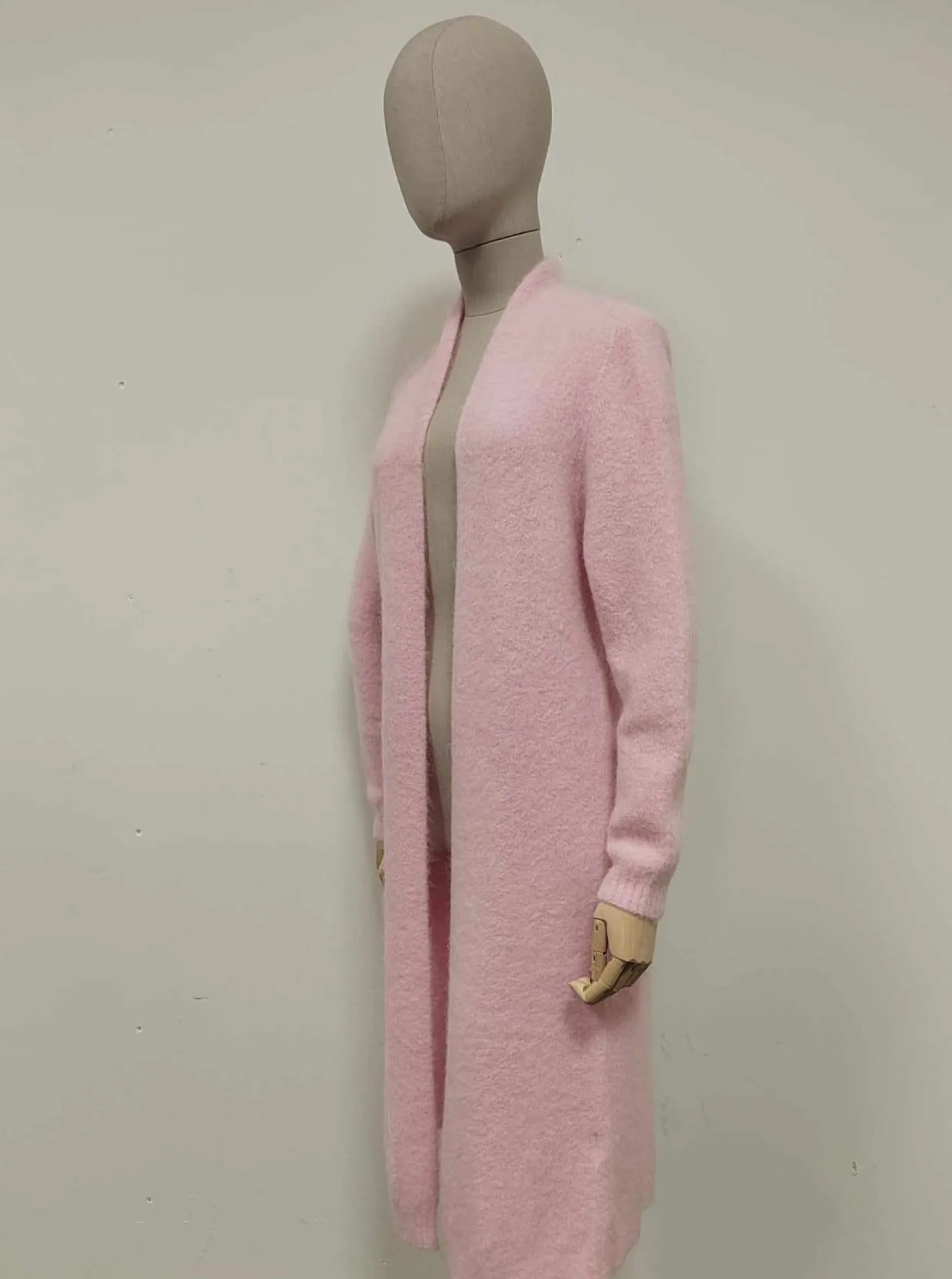 Hot Peura Collection Pitkä alpakkaneuletakki, vaaleanpunainen