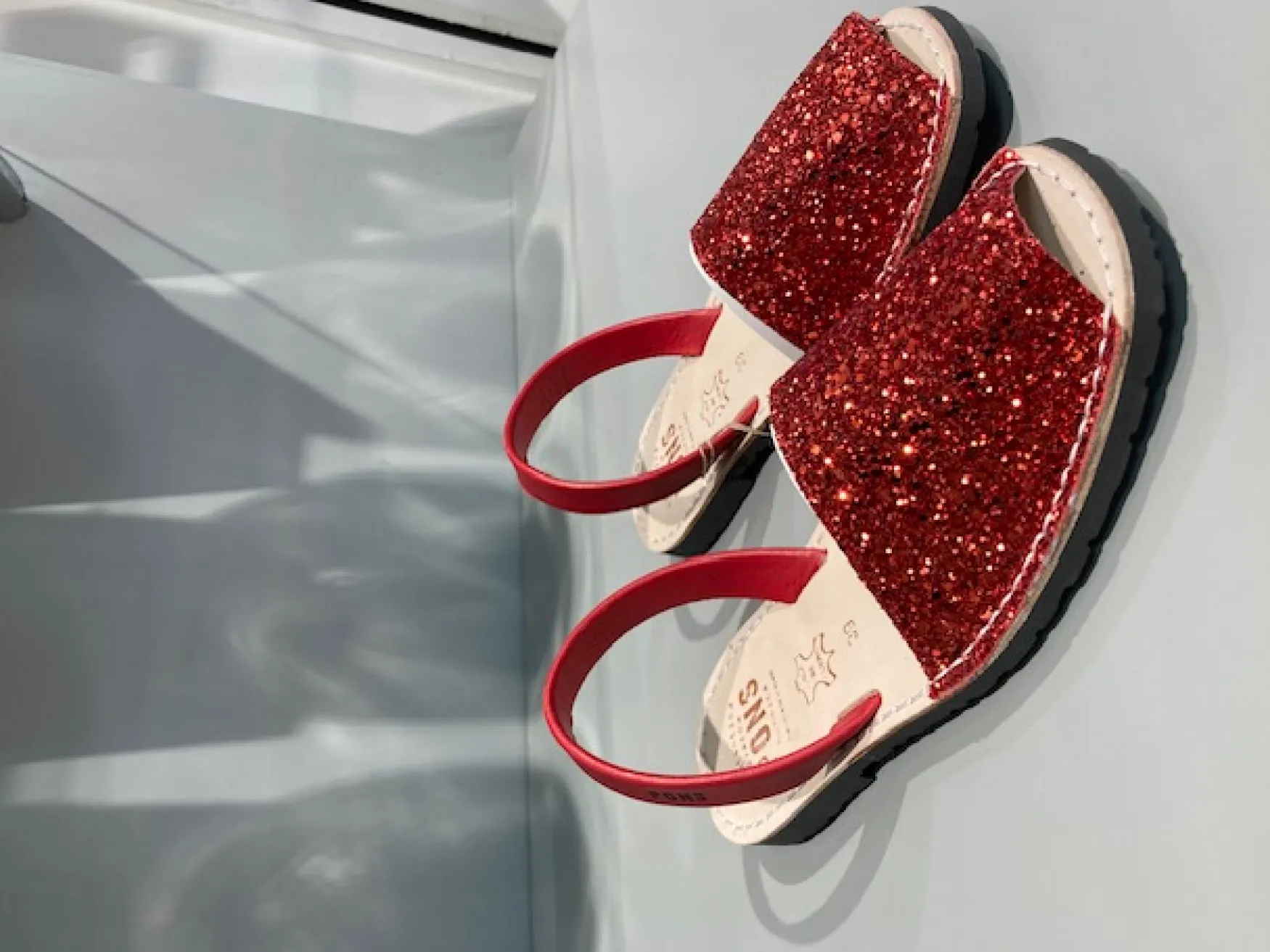 Fashion Pons Avarca Pons glitter, rojo