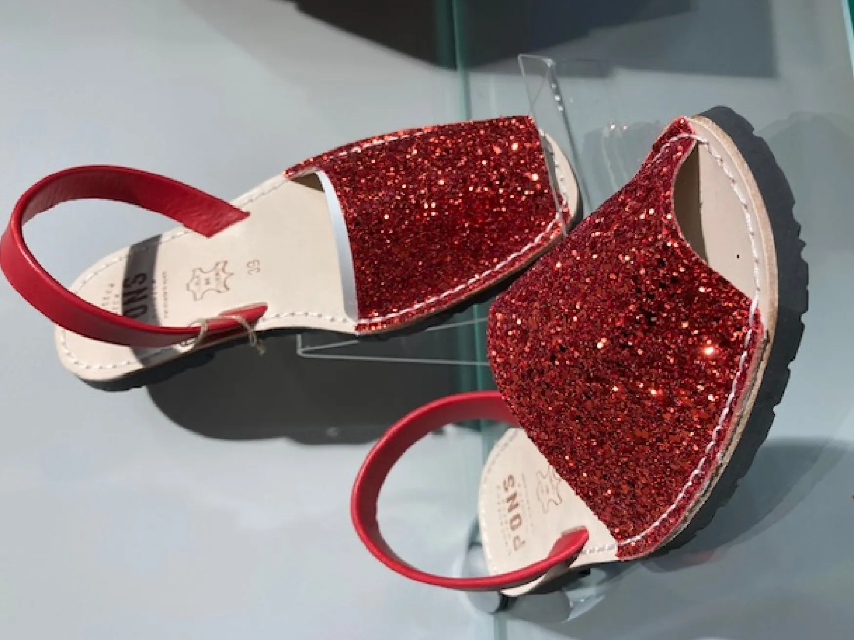 Fashion Pons Avarca Pons glitter, rojo