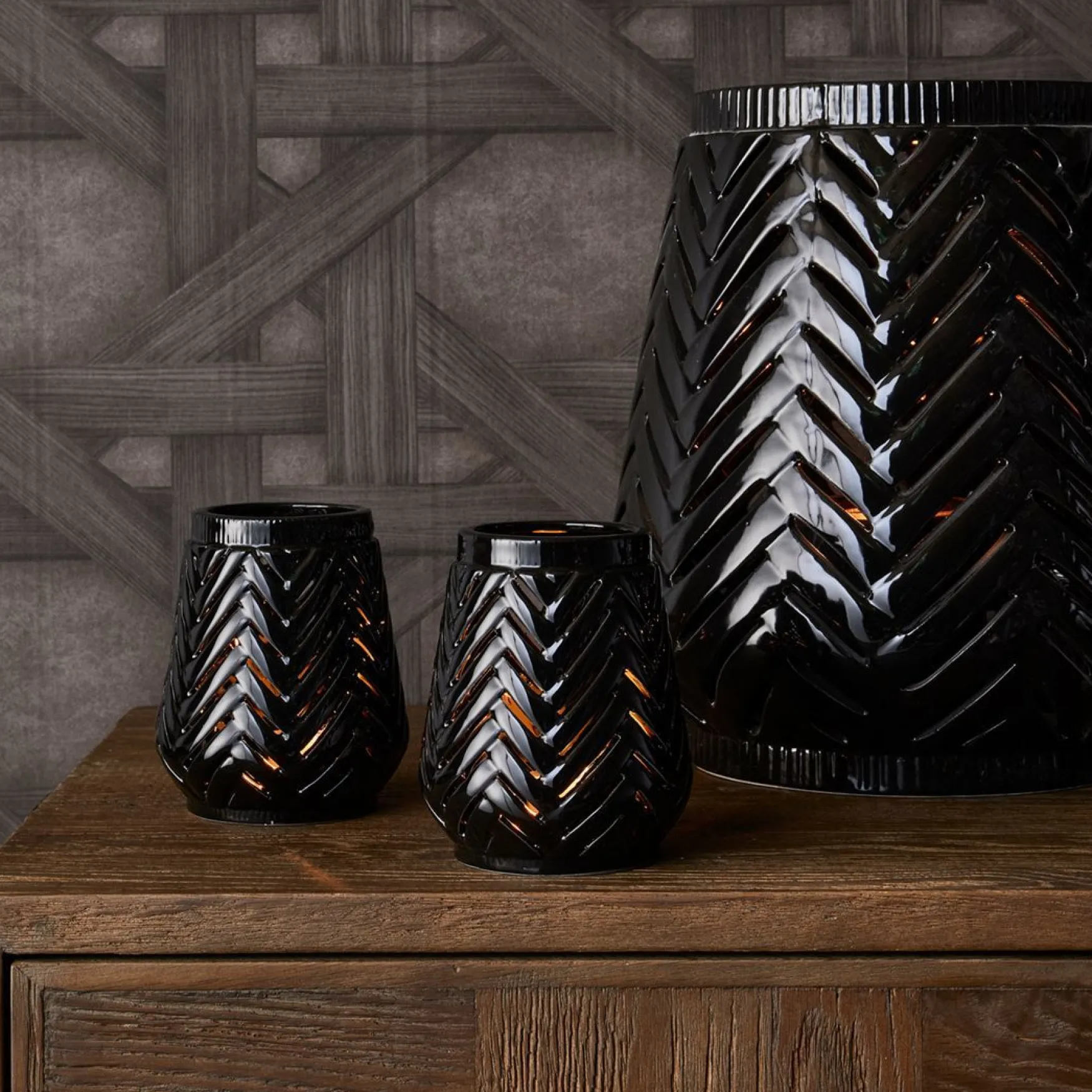 Online Rivièra Maison RM herringbone votive, black
