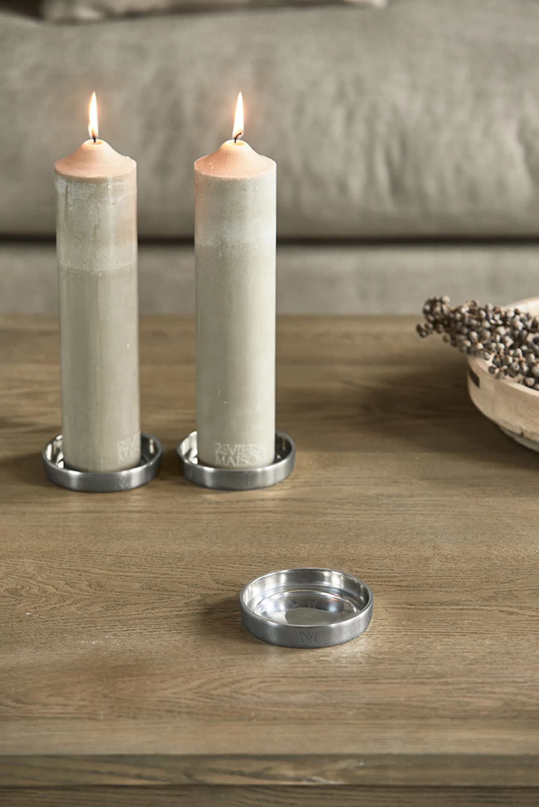 Best Rivièra Maison RM Maxime candle platter, silver
