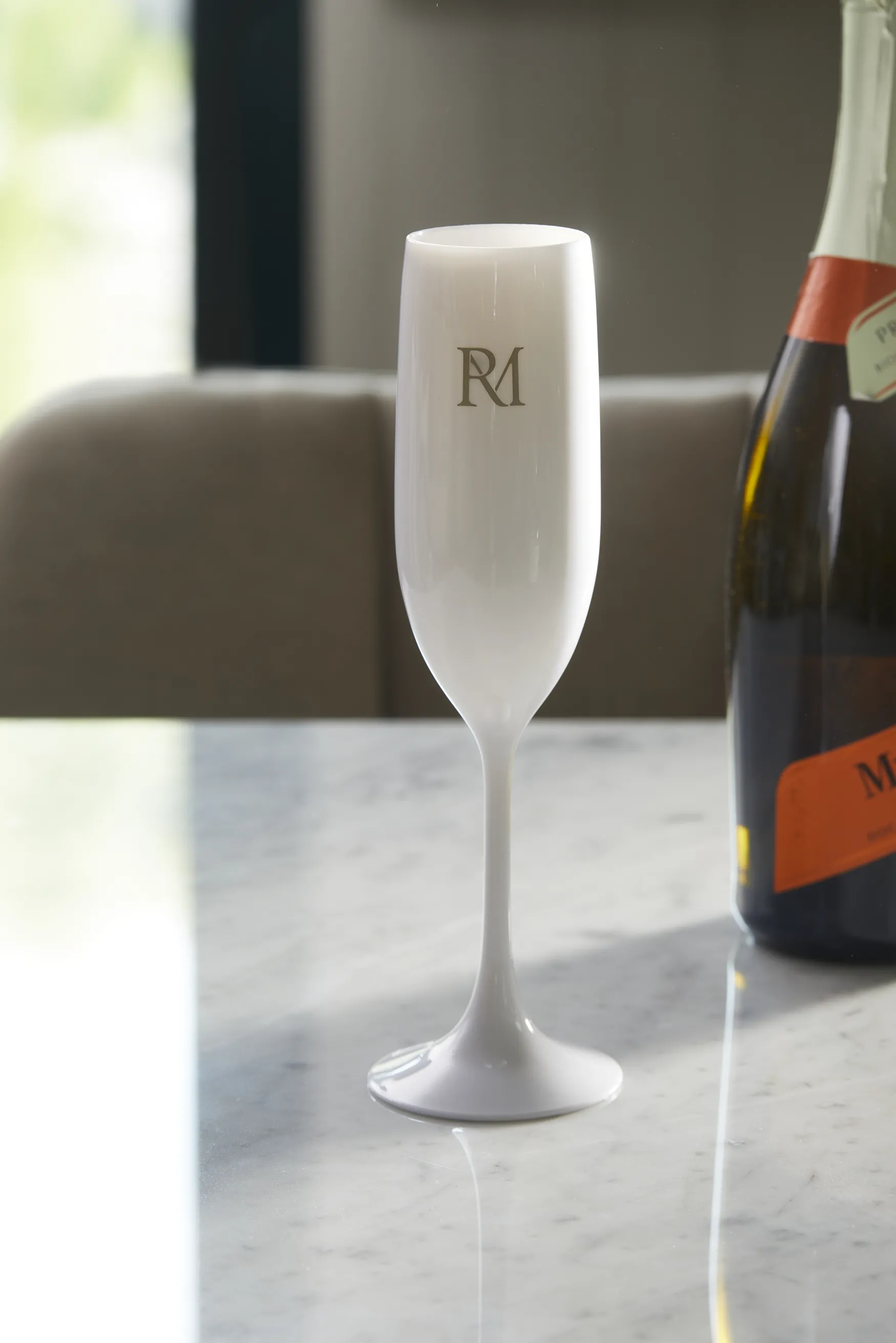 Hot Rivièra Maison RM monogram outdoor bubbles glass, white