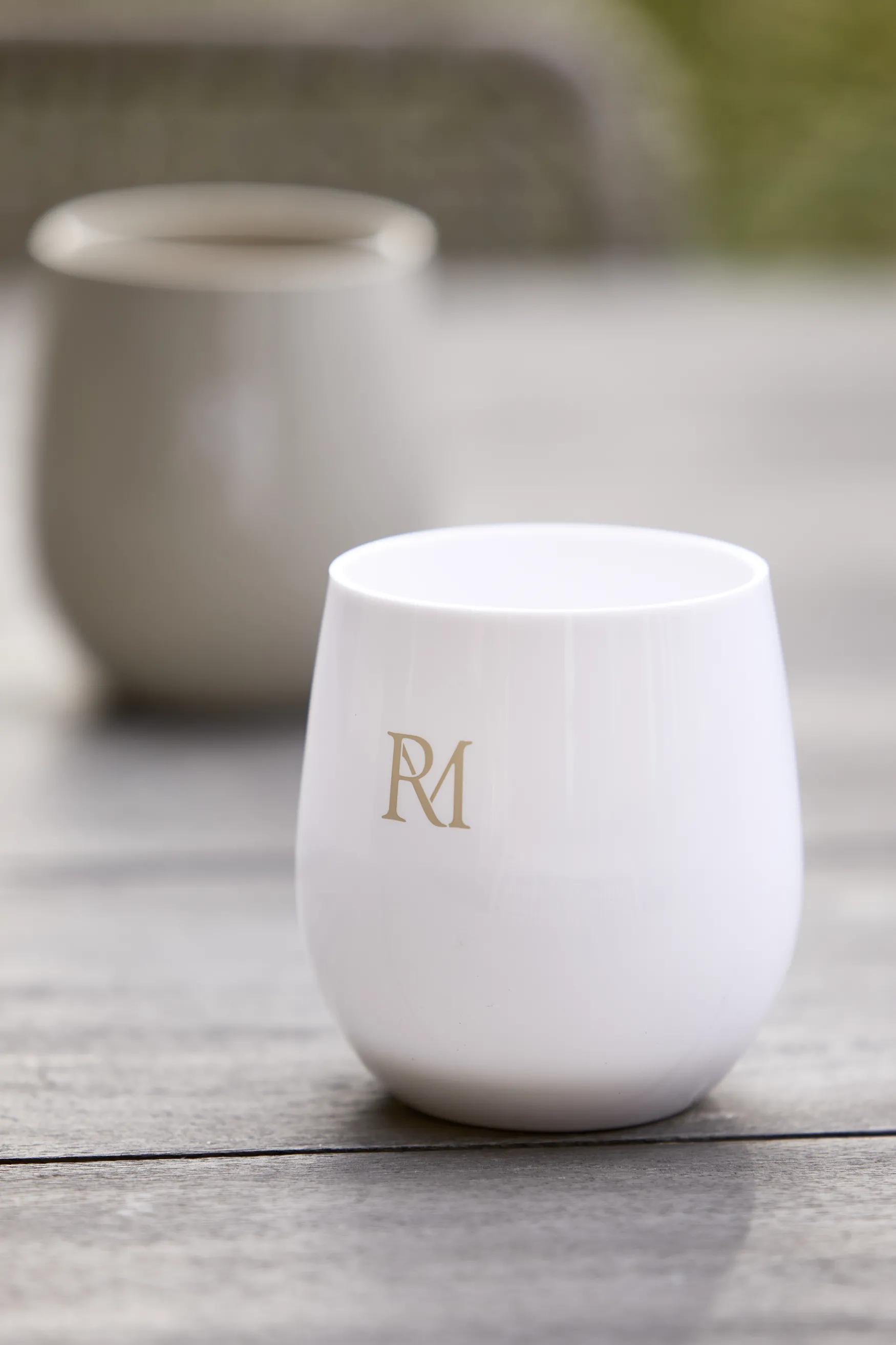 Hot Rivièra Maison Rm monogram outdoor water glass, white