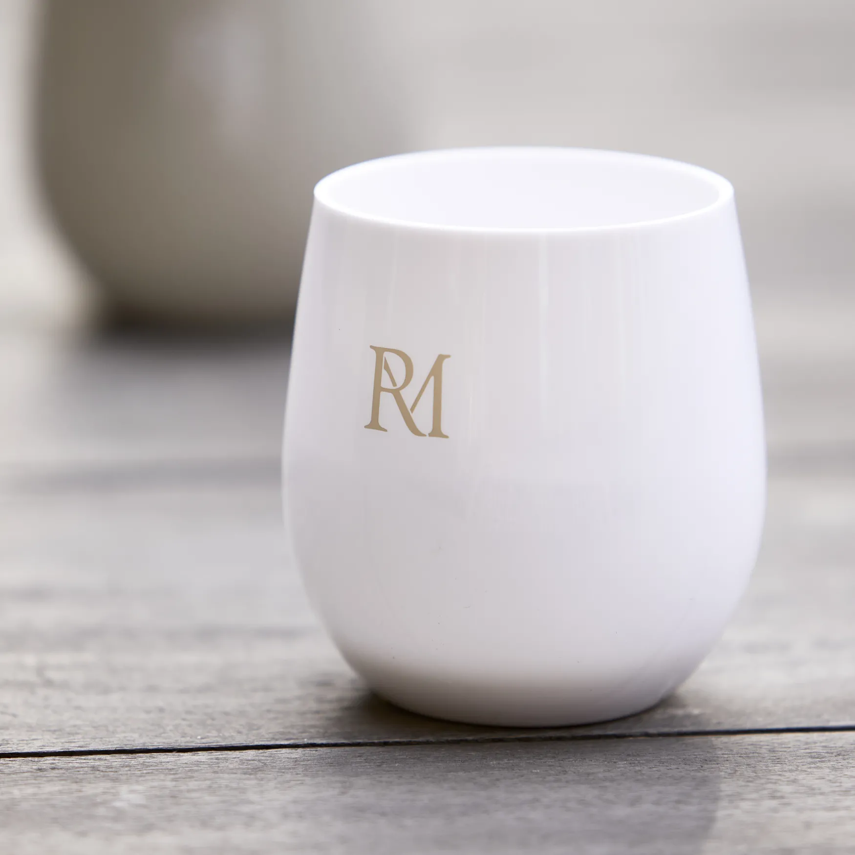 Hot Rivièra Maison Rm monogram outdoor water glass, white