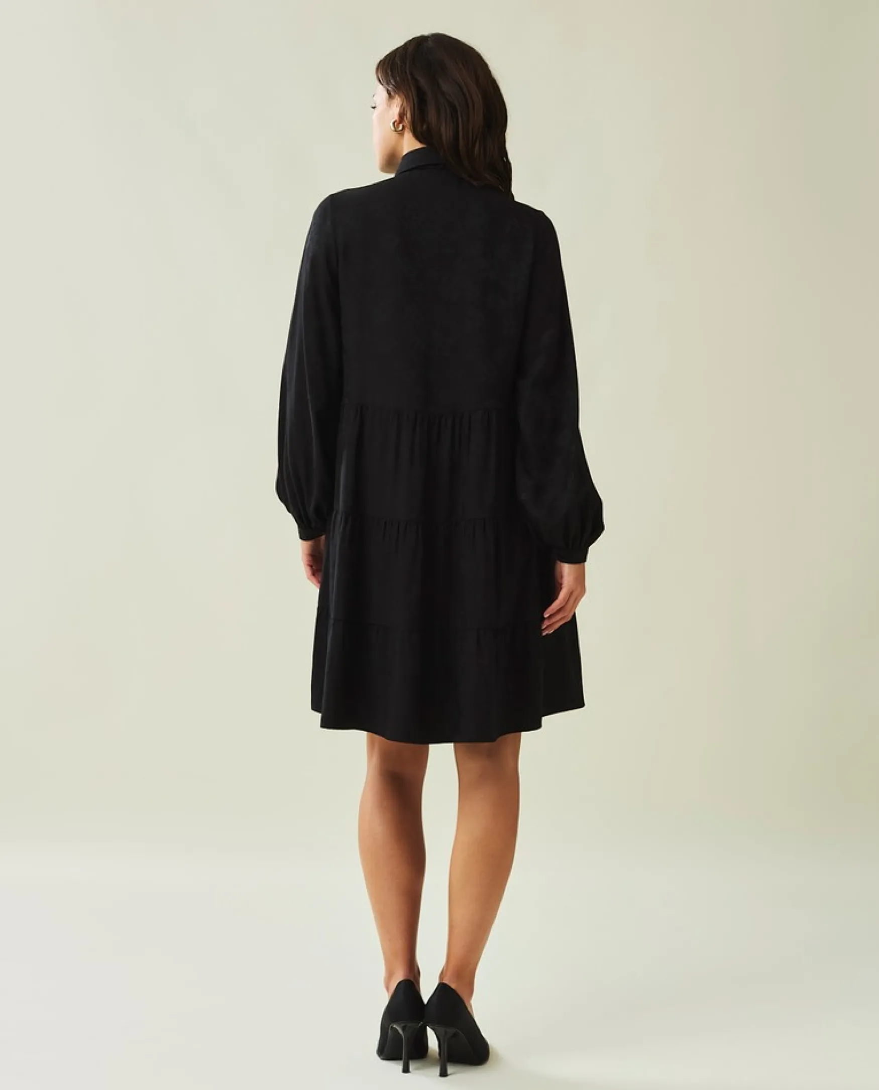 rosalie_jacquard_dress_bl_3.webp Clearance Lexington Company Rosalie jacquard dress, black