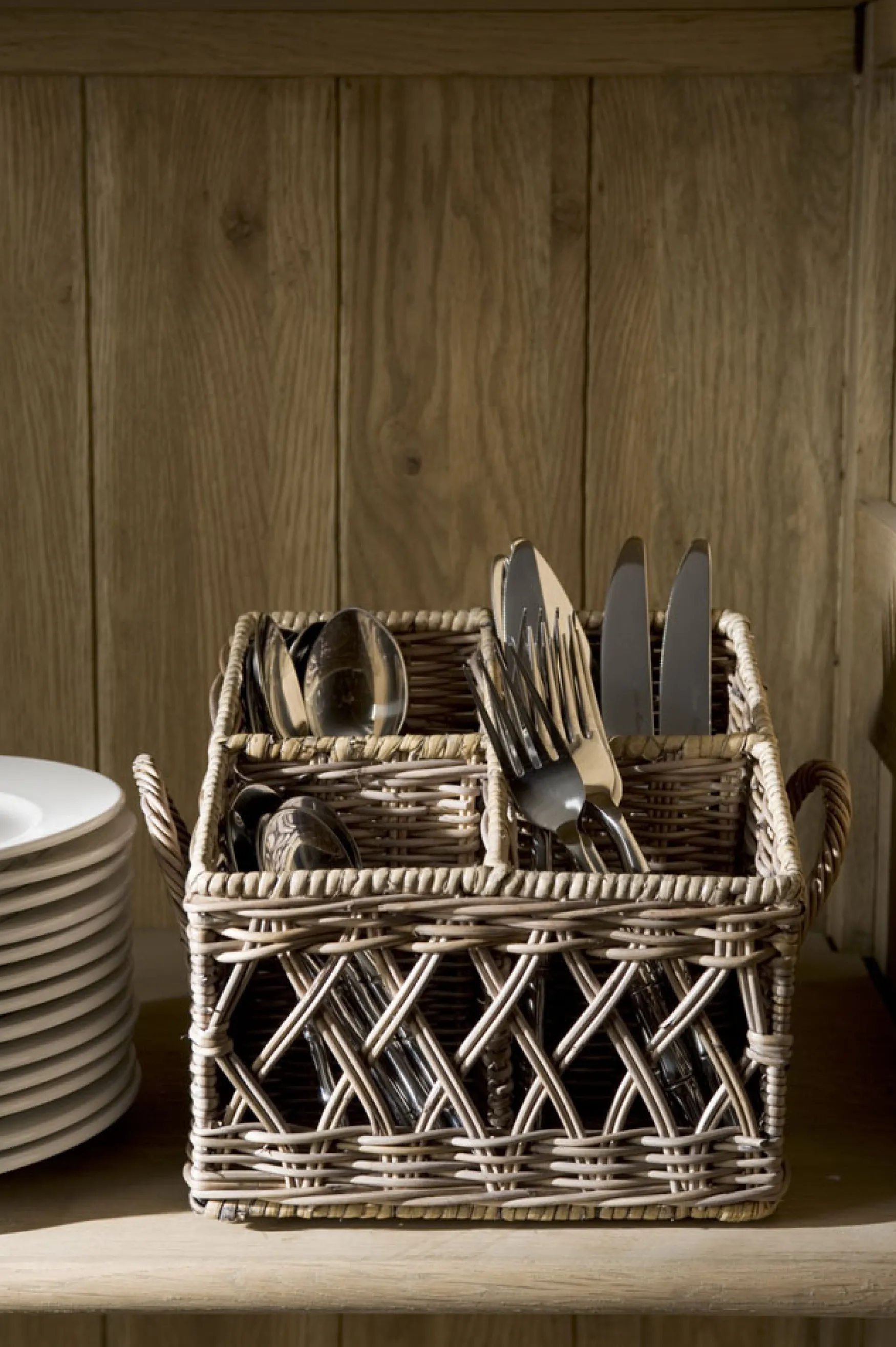 Clearance Rivièra Maison Rustic rattan couvert basket