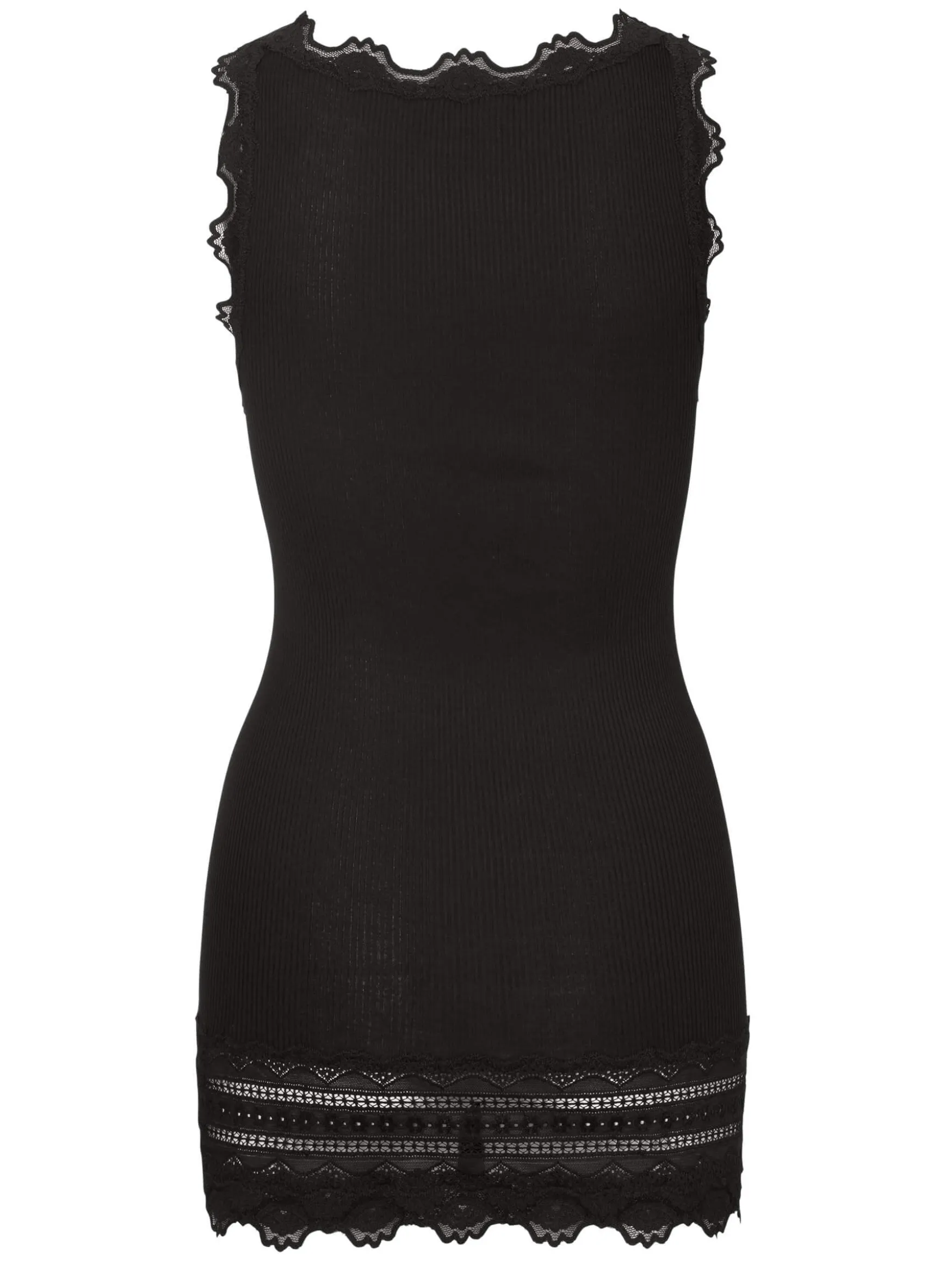 New Rosemunde Silk top long, black MUSTA