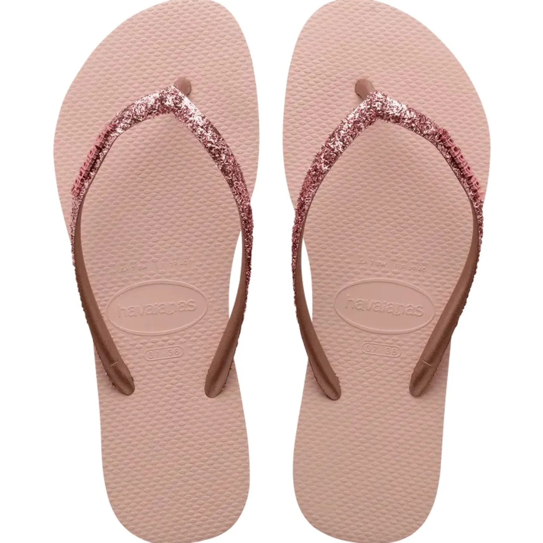 Hot Havaianas Slim Glitter II, ballet rose
