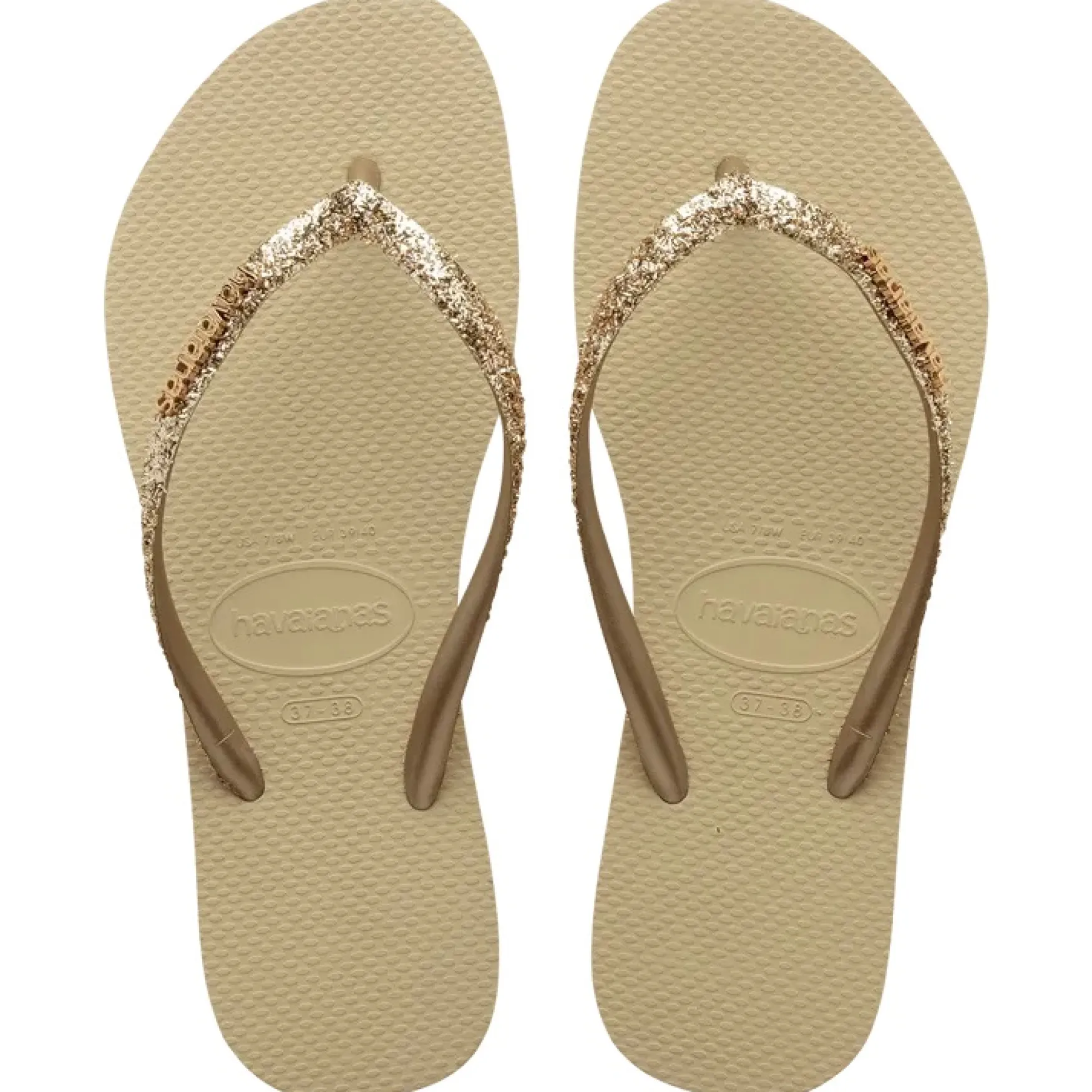 New Havaianas Slim Glitter II, sand grey
